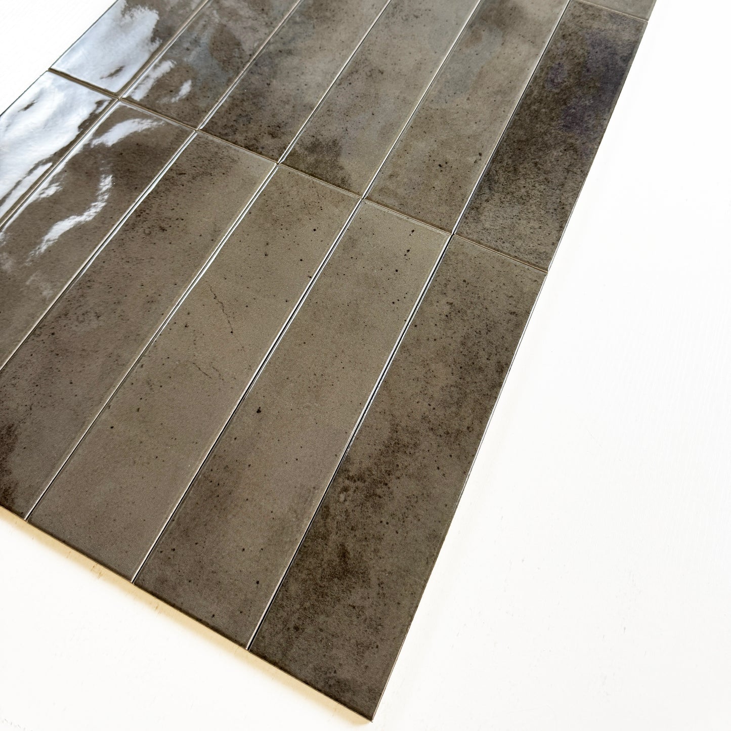 Venetian Dream Series Coffee Brown Glossy Porcelain Artisanal Tile