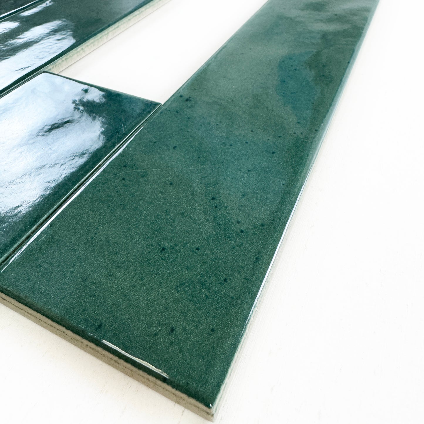 Venetian Dream Series Jungle Green Glossy Porcelain Artisanal Tile