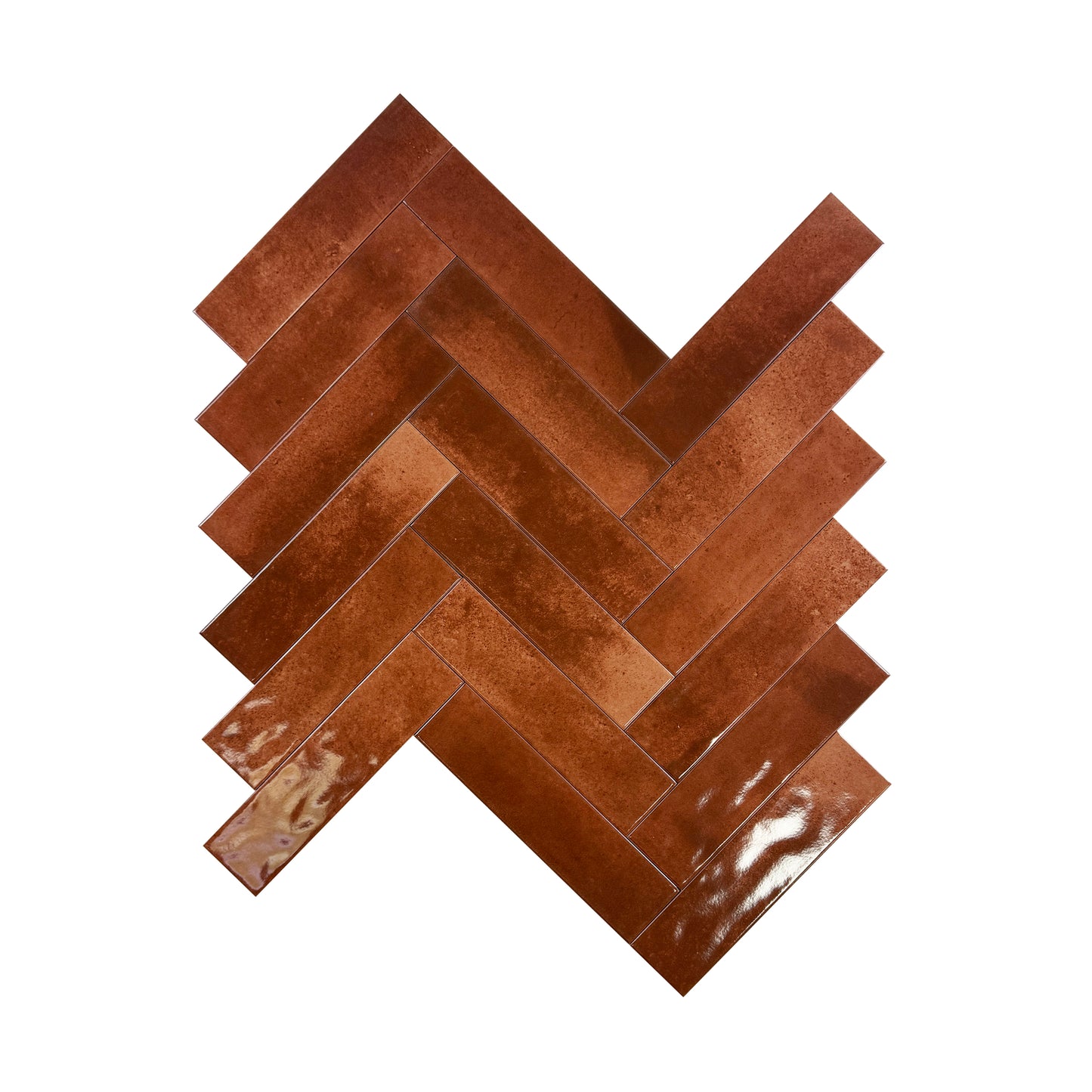 Venetian Dream Series Cinnamon Brown Glossy Porcelain Artisanal Tile