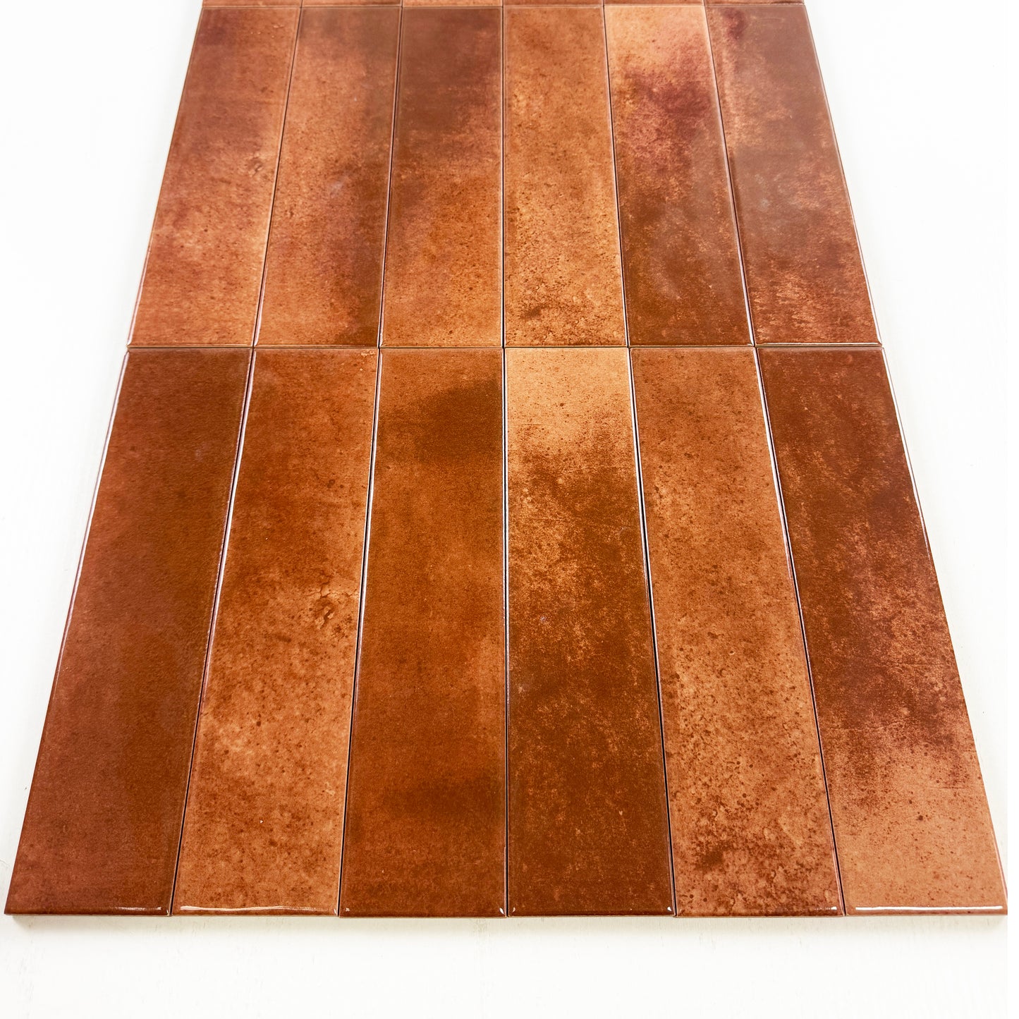 Venetian Dream Series Cinnamon Brown Glossy Porcelain Artisanal Tile