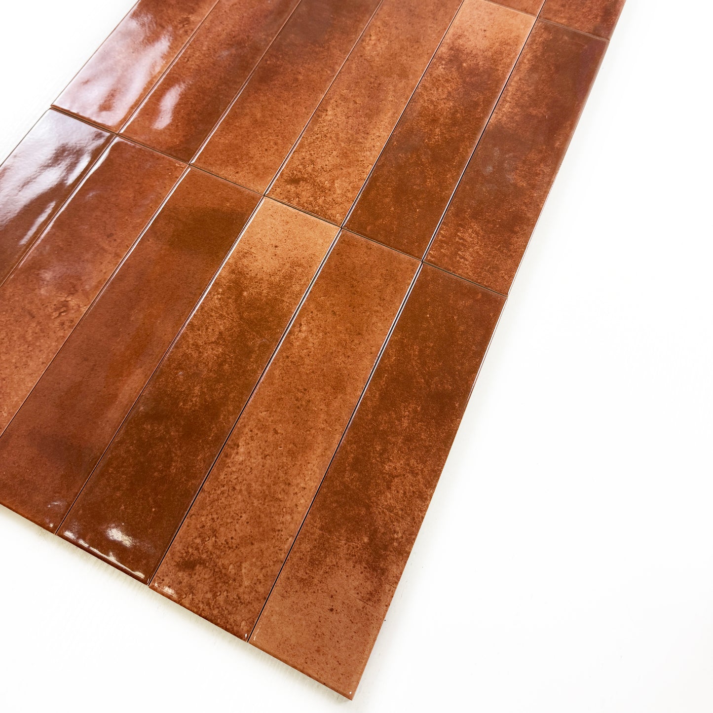 Venetian Dream Series Cinnamon Brown Glossy Porcelain Artisanal Tile