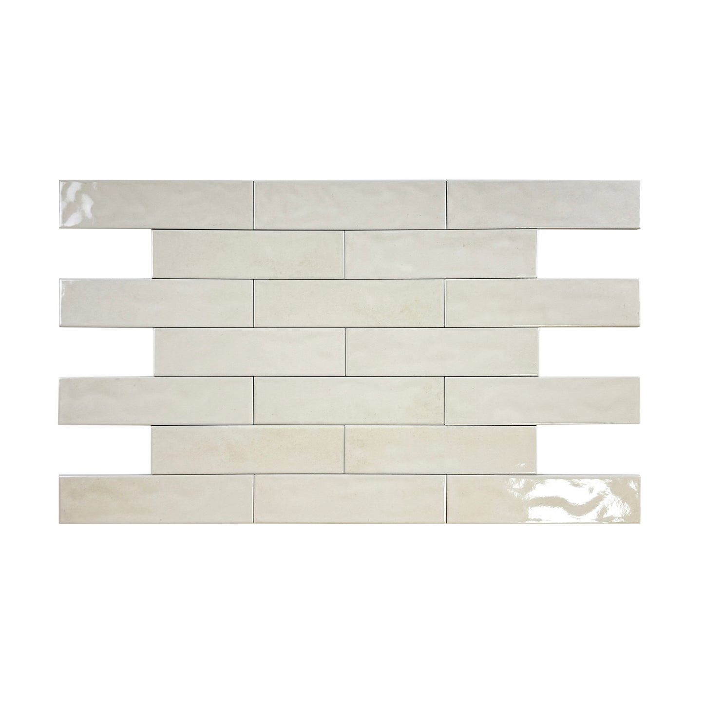 Venetian Dream Series Parchment Beige Glossy Porcelain Artisanal Tile