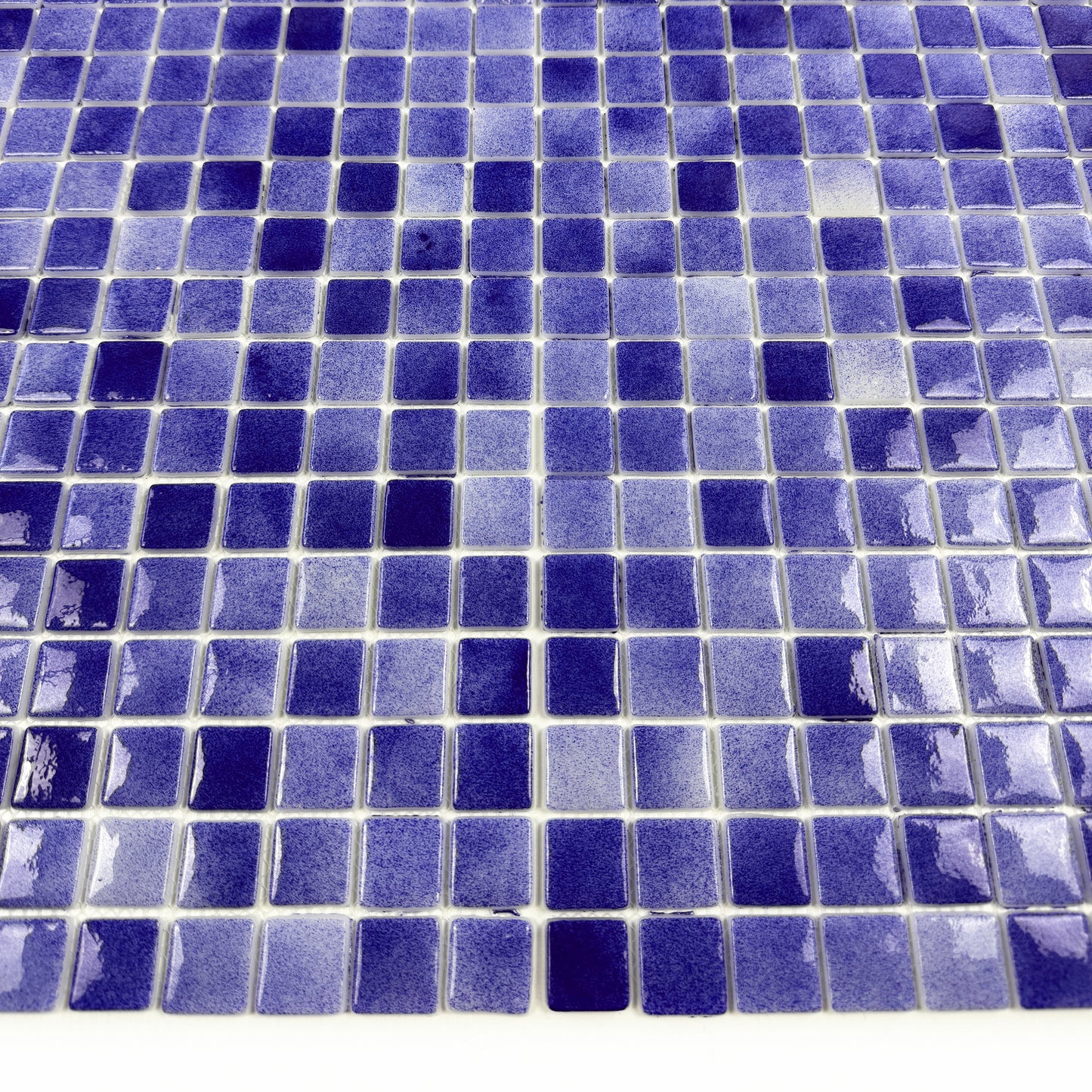 Regal Europe Series Navy Blue & Midnight Blue Mixed Glossy Recycled Glass Mosaic