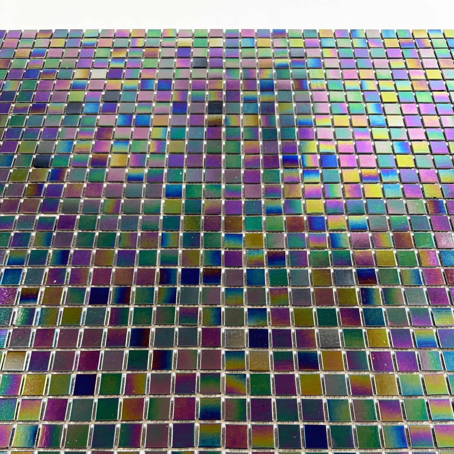 Glacial Artistry Series Purple & Grape Purple & Jam Purple Iridescent Mixed Hot Melt Glass Mosaic
