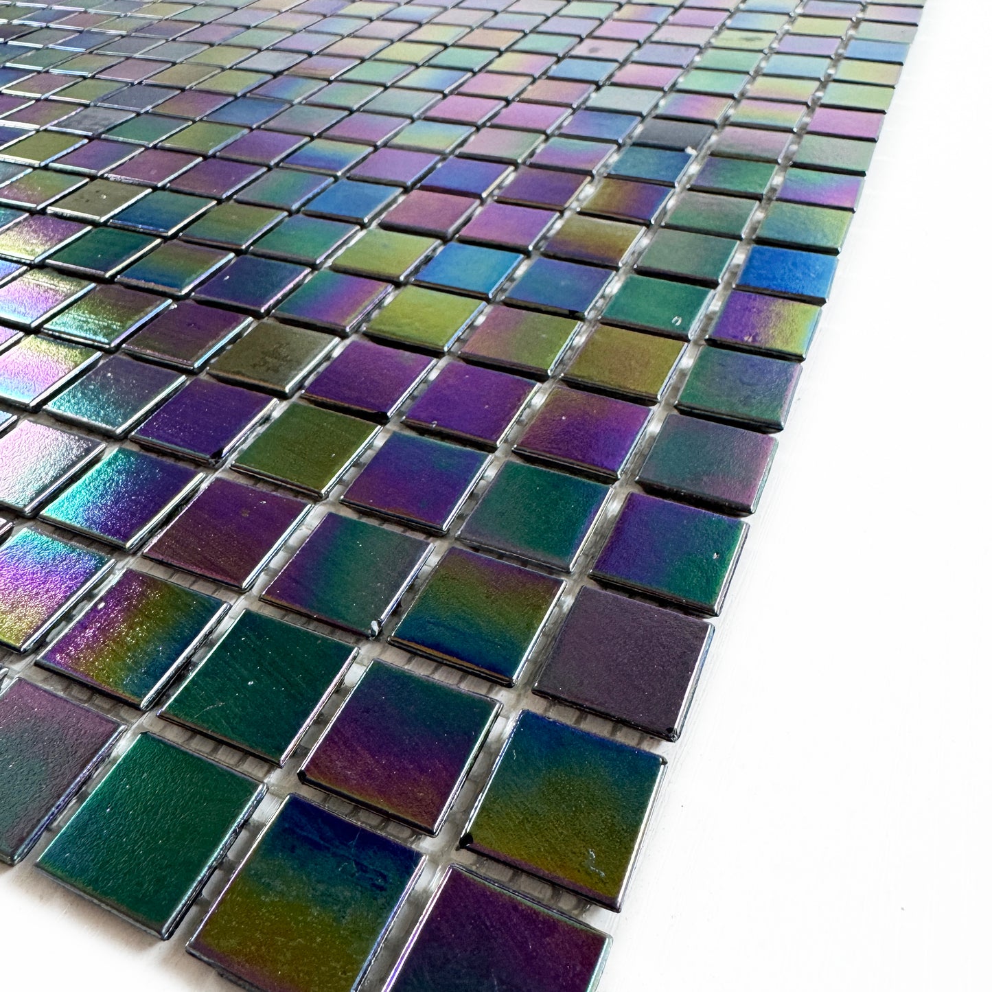 Glacial Artistry Series Purple & Grape Purple & Jam Purple Iridescent Mixed Hot Melt Glass Mosaic