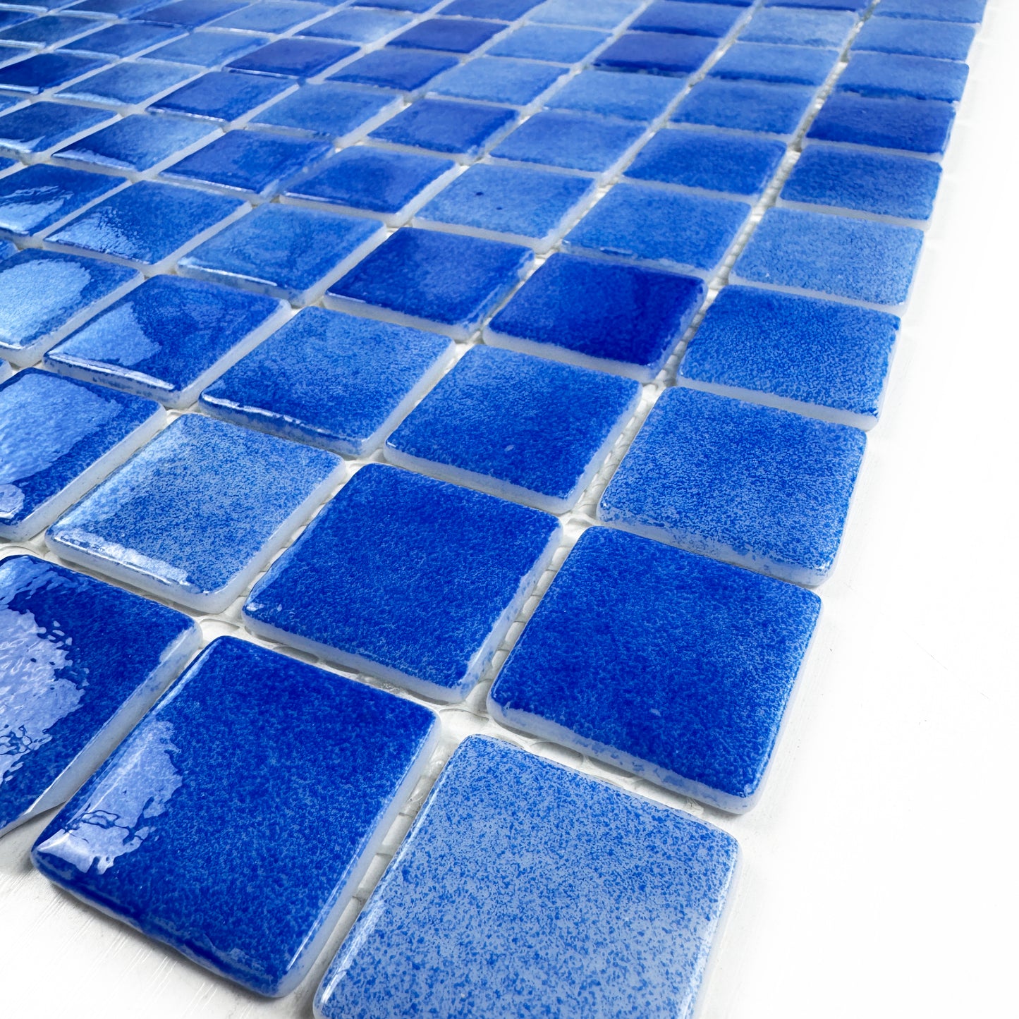 European Mosaic Series Klein Blue Recycled Glass Mosaic