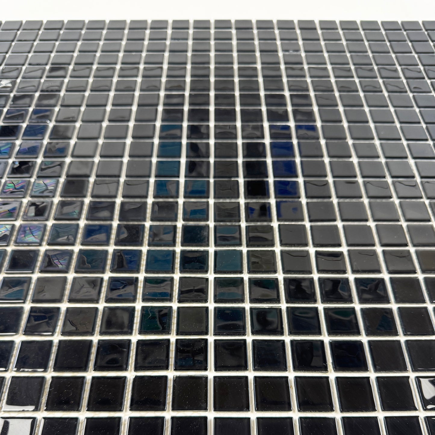 Azure Enchantment Series Black Crystal Glass Mosaic