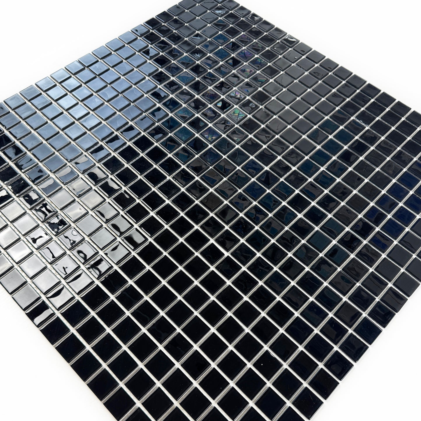 Azure Enchantment Series Black Crystal Glass Mosaic