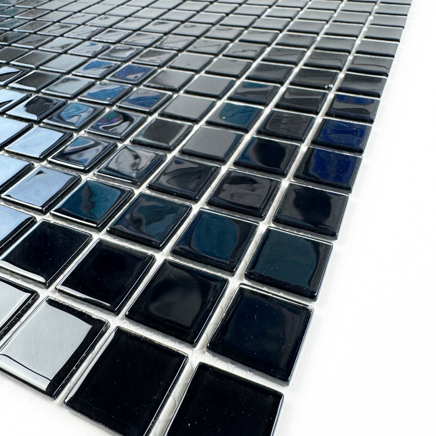 Azure Enchantment Series Black Crystal Glass Mosaic