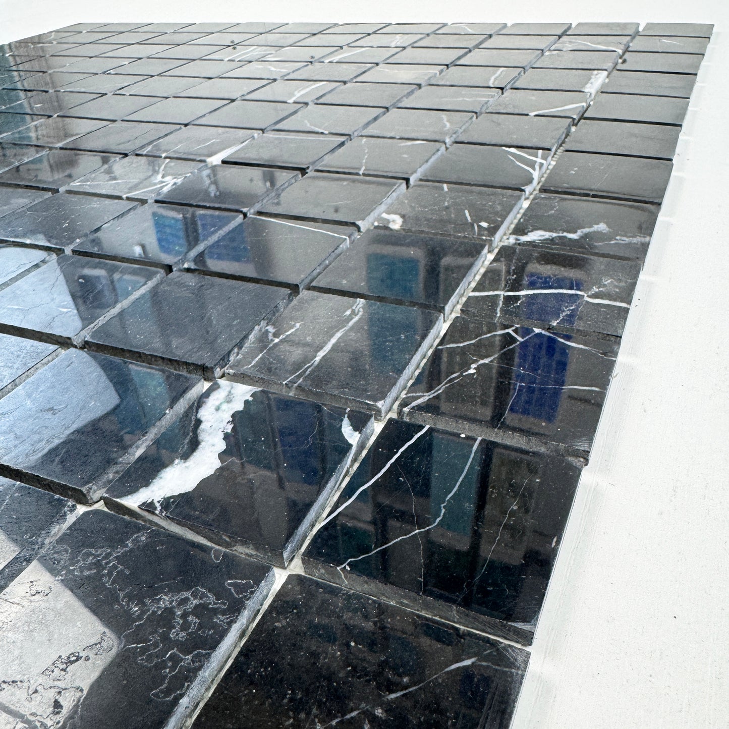 Black Marquina Series Black Marquina Polished Square Marble Mosaic