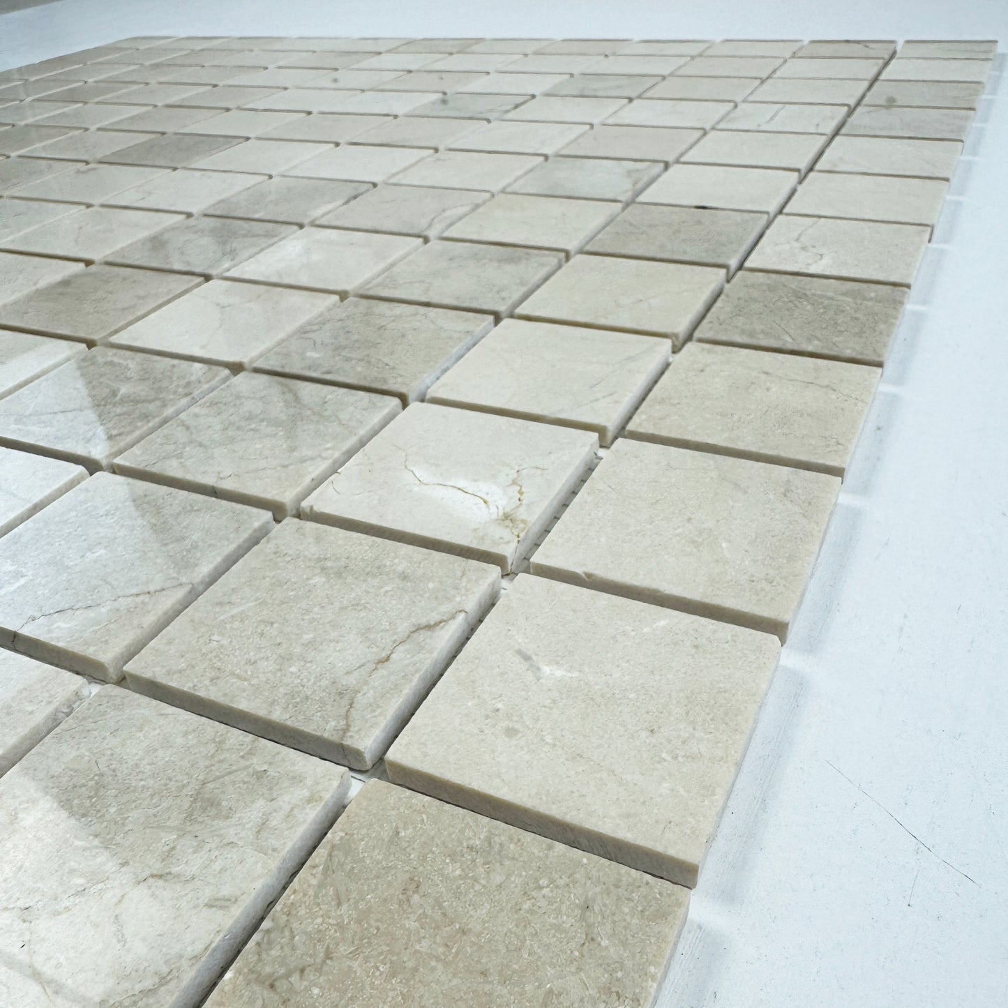 Crema mafil Series Cream Marfil Polished Square Marble Mosaic