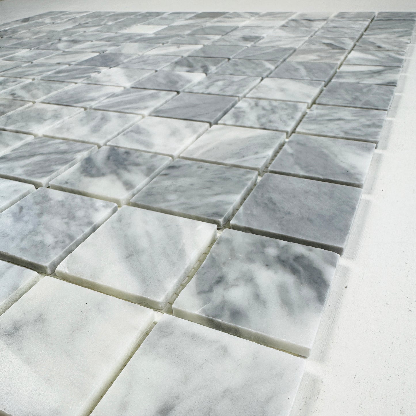 Bardigio Mosaic Series Bardiglio Polished Square Marble Mosaic