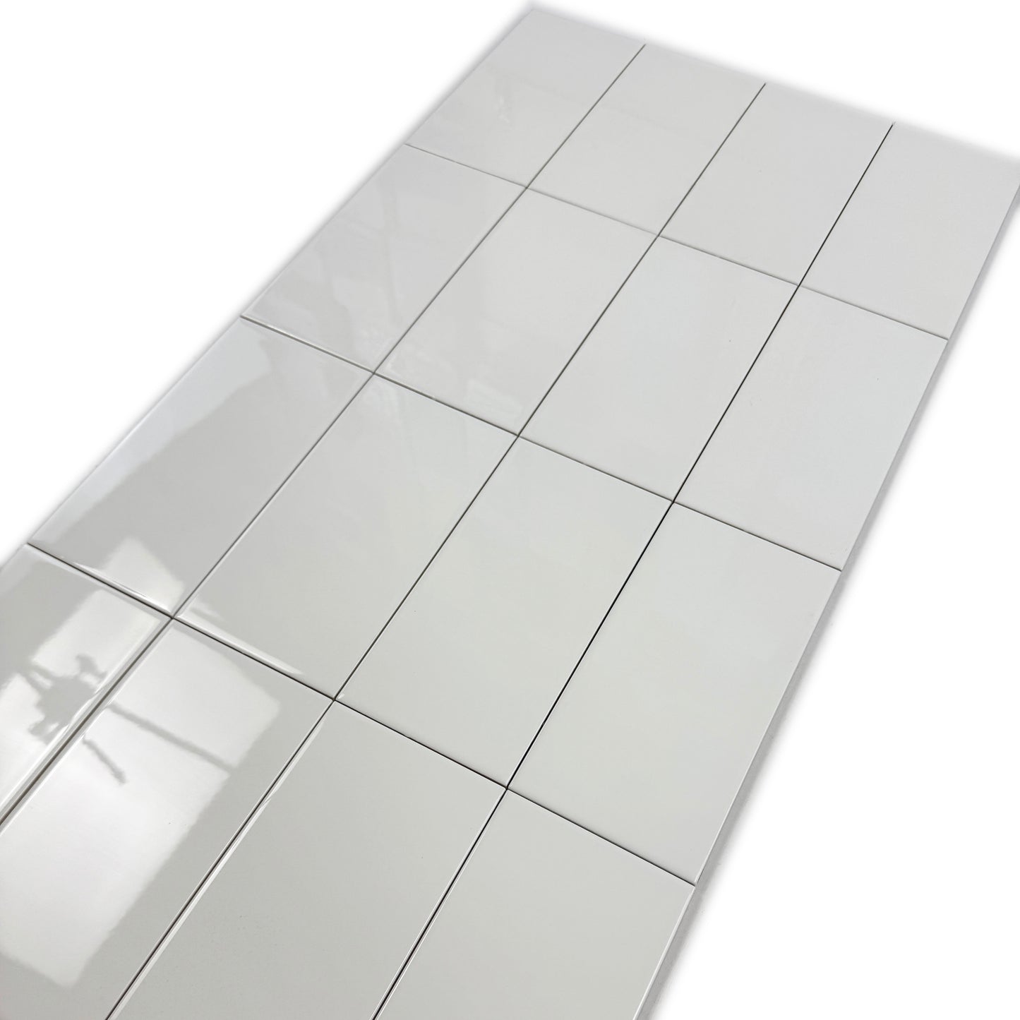 Urban Luxe Series Milk White Glossy Flat Ceramic Tile
