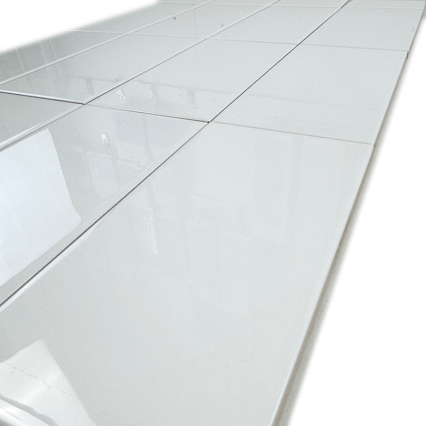 Urban Luxe Series White Glossy Flat Ceramic Tile
