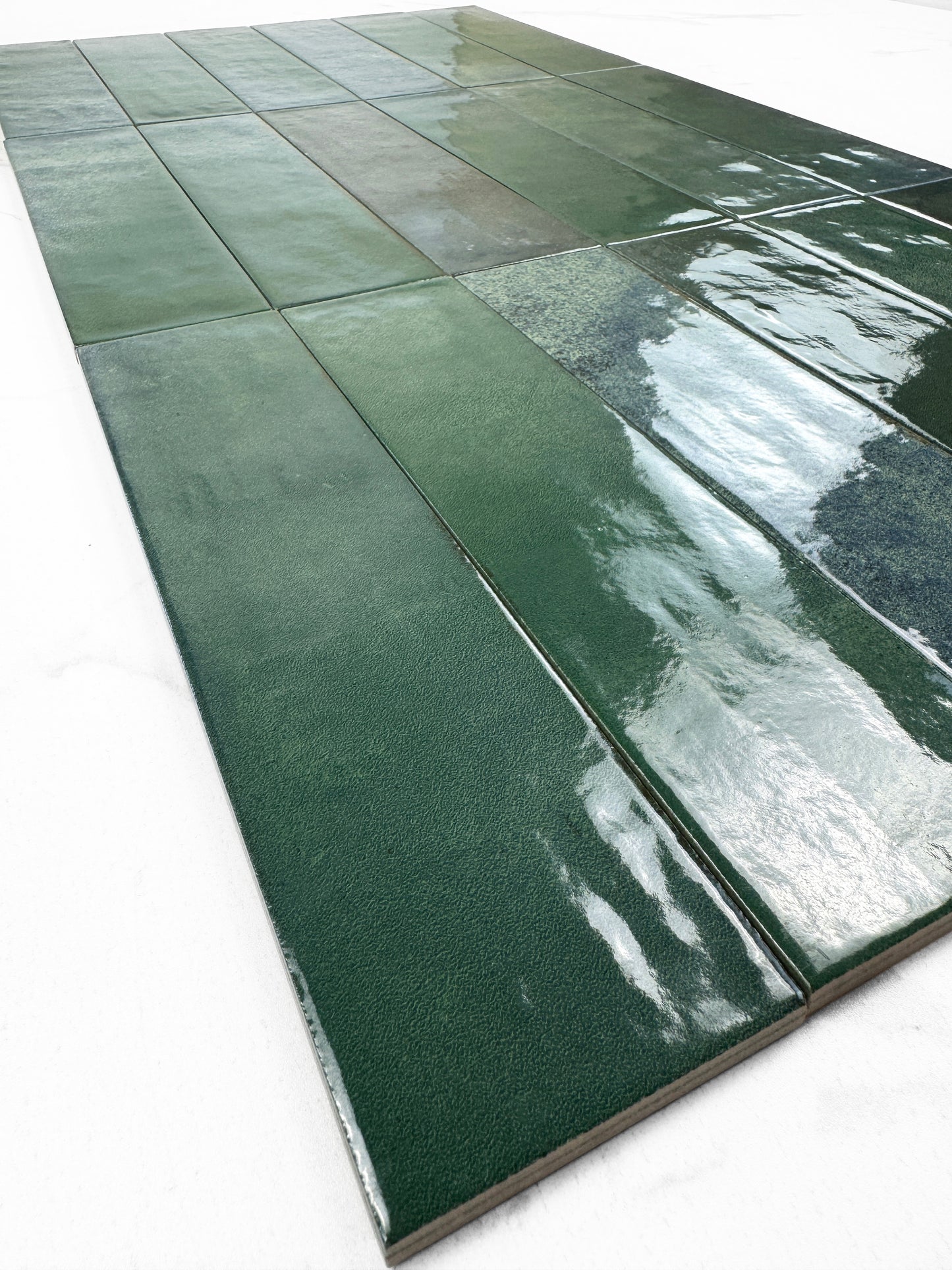 Green Glossy Porcelain Artisanal Tile