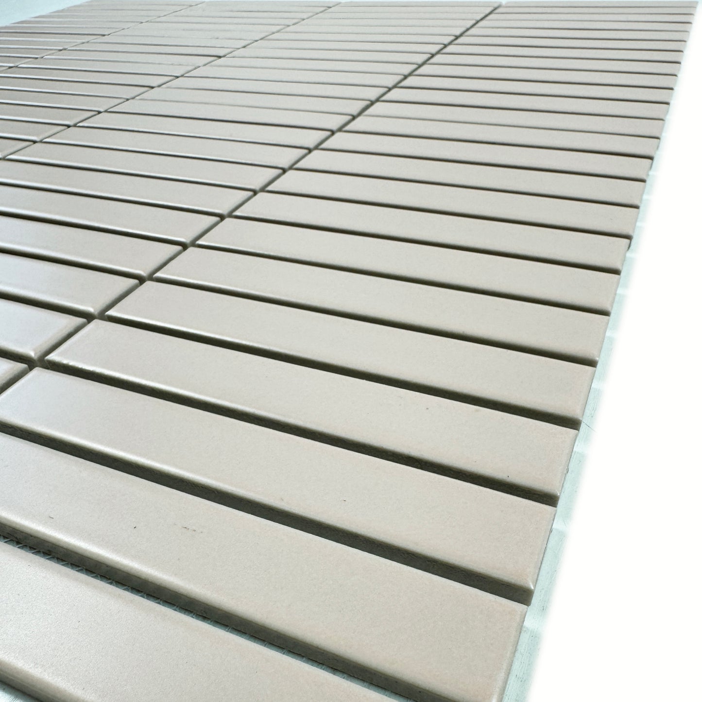 Aurora Strips Series Pink Matt Long Strip Glazed Porcelain Mosaic