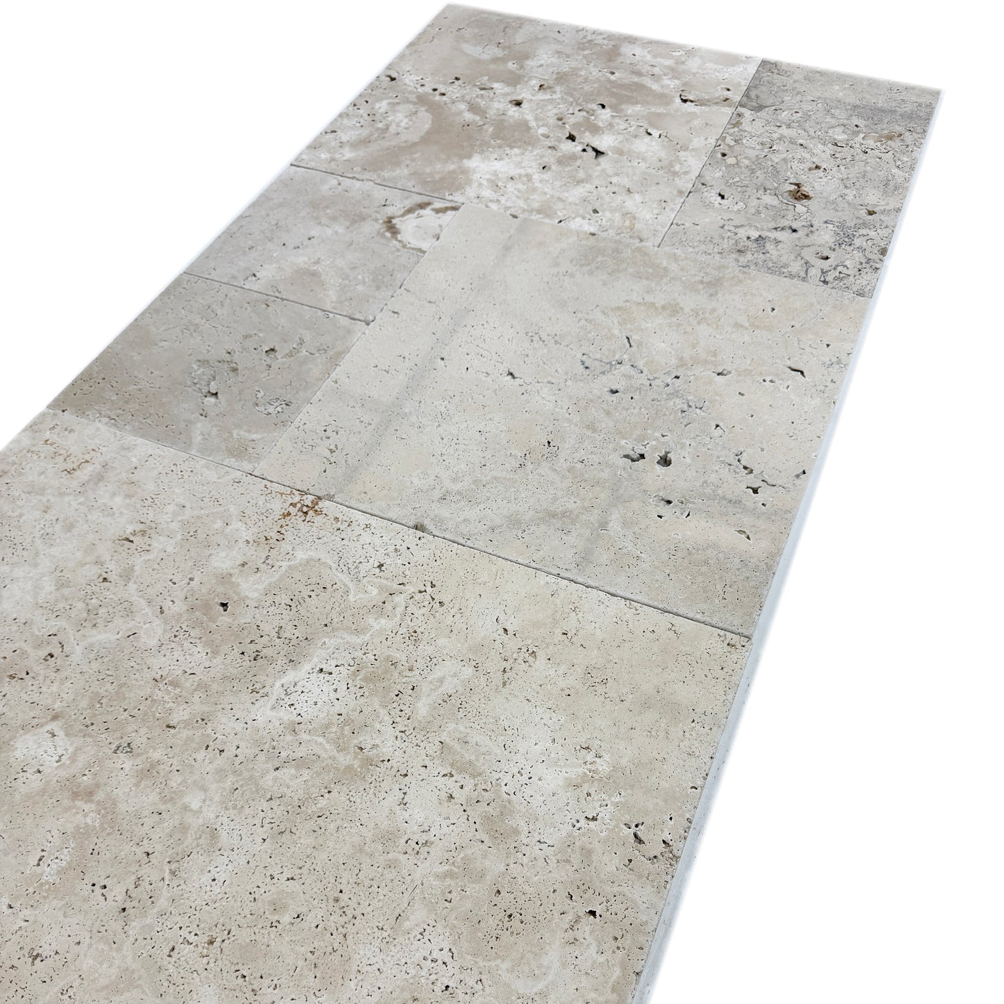 Opulence Versailles Series Royal Beige & Ivory White & Nude Brown Mixed Travertine Versailles Pattern Tile