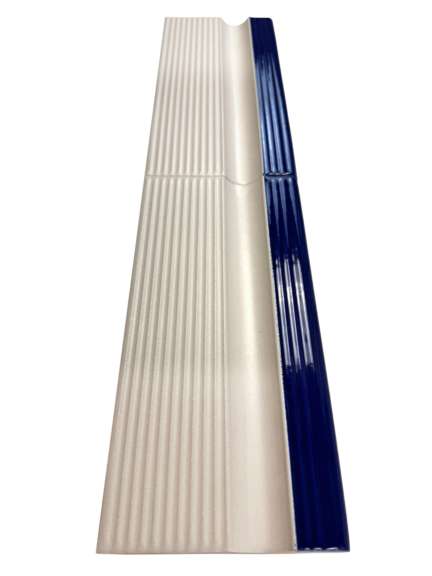 FINA Standard Pool Tile Series Dark Blue Grooved Anti-Slip Porcelain Edage Tile