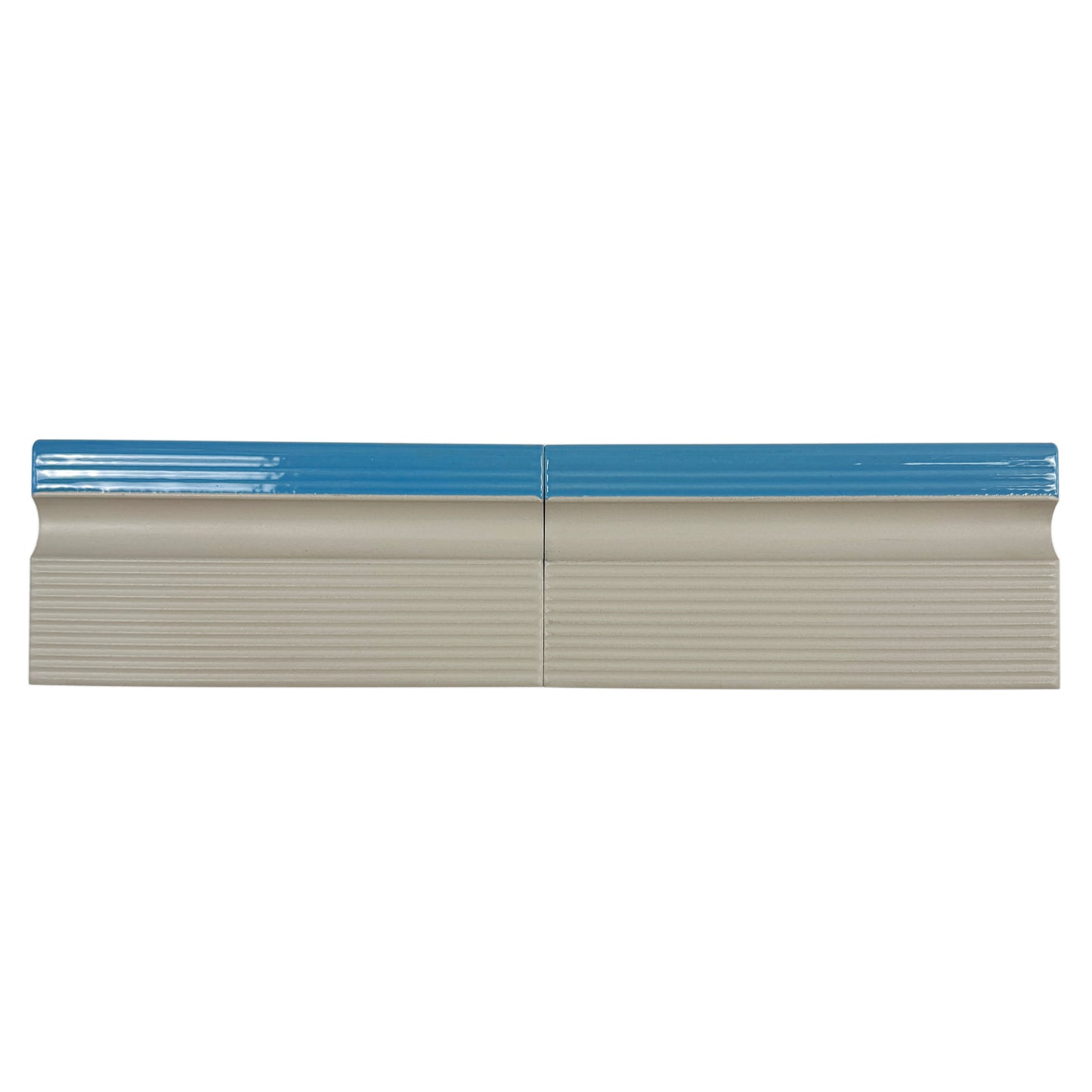 FINA Standard Pool Tile Series Light Blue Grooved Anti-Slip Porcelain Edage Tile