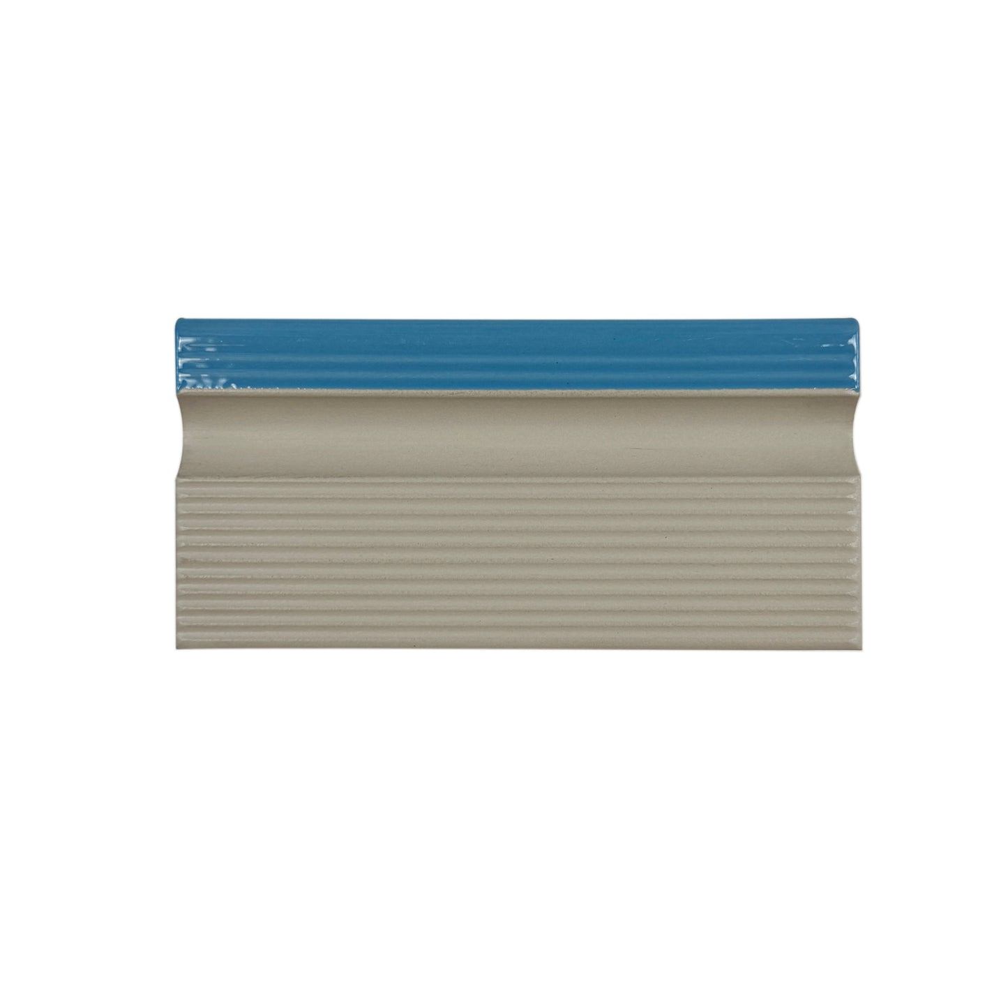 FINA Standard Pool Tile Series Light Blue Grooved Anti-Slip Porcelain Edage Tile