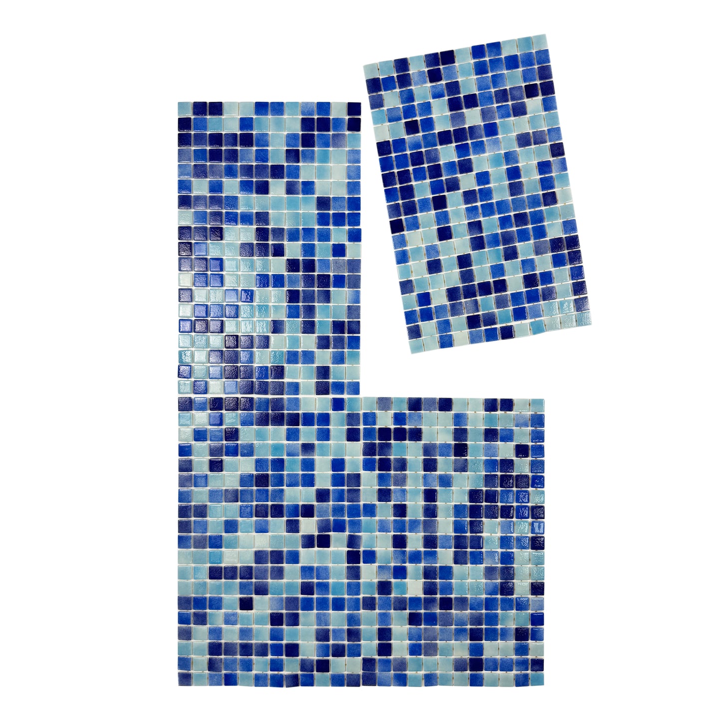 European Mosaic Series Light Blue & Baby Blue &Navy Blue & Midnight Blue Mixed Recycled Glass Mosaic