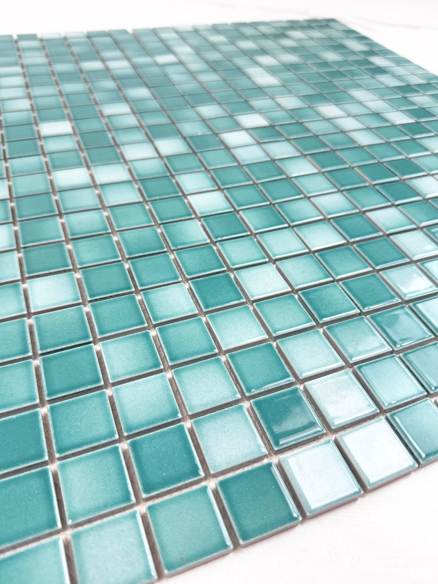 Midnight Splendor Series Green Crystalline Glazed Porcelain Mosaic