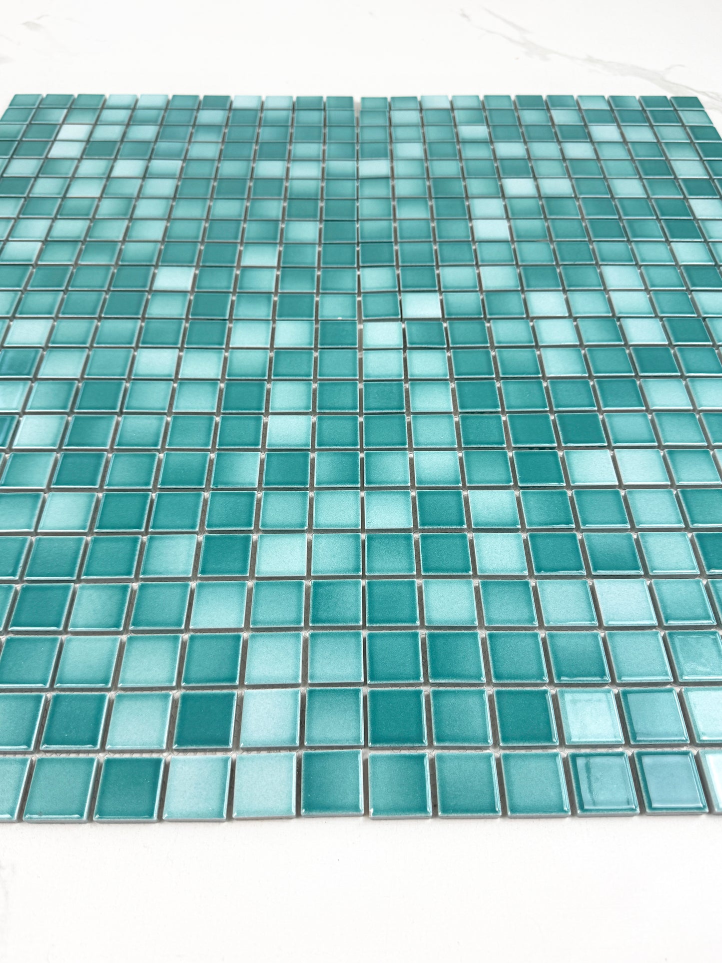 Midnight Splendor Series Green Crystalline Glazed Porcelain Mosaic