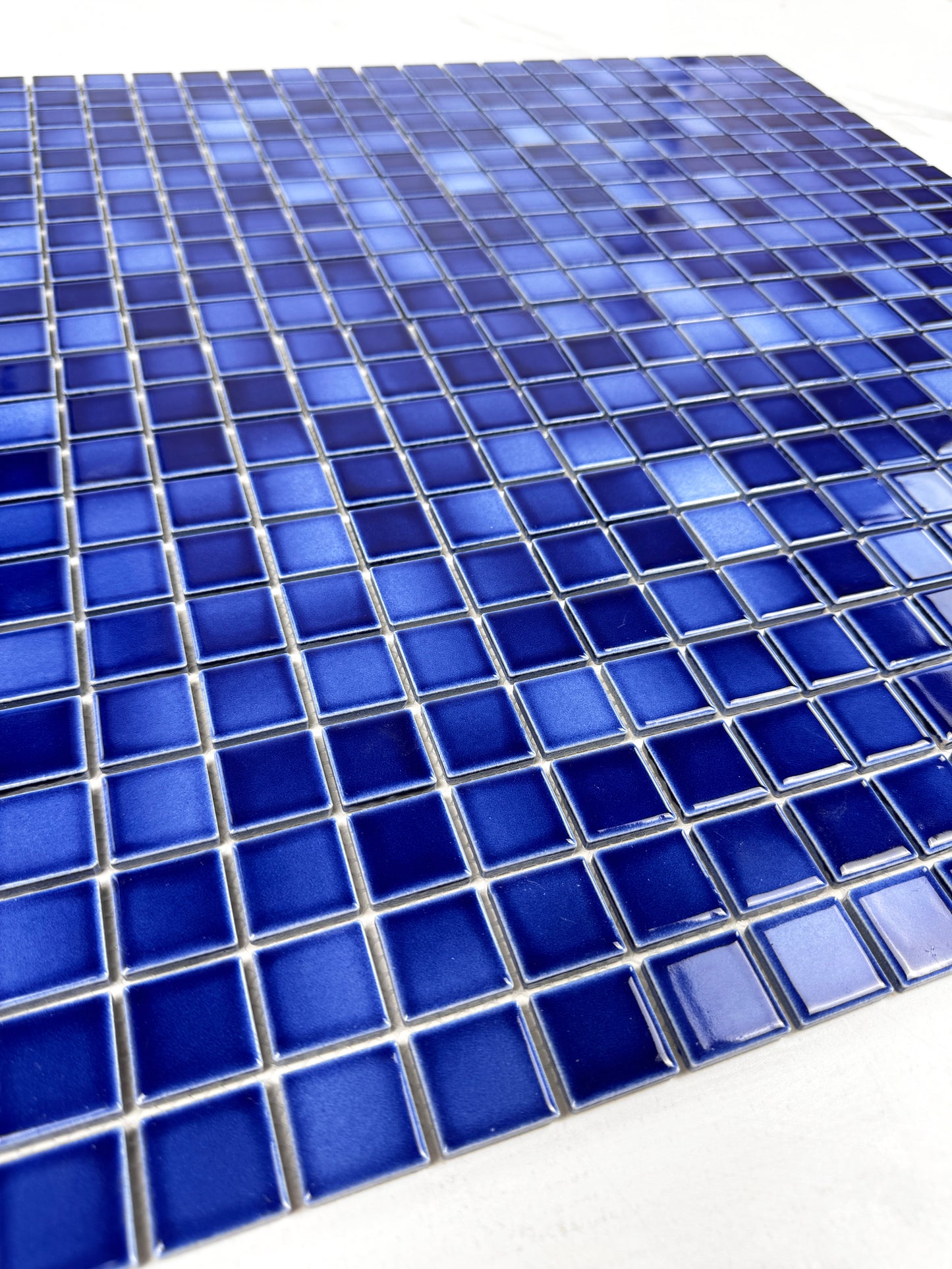Midnight Splendor Series Dark Blue Crystalline Glazed Porcelain Mosaic