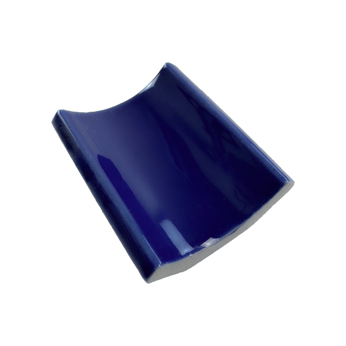 Luminous Corners Series Dark Blue Plain External Corner Glazed Porcelain