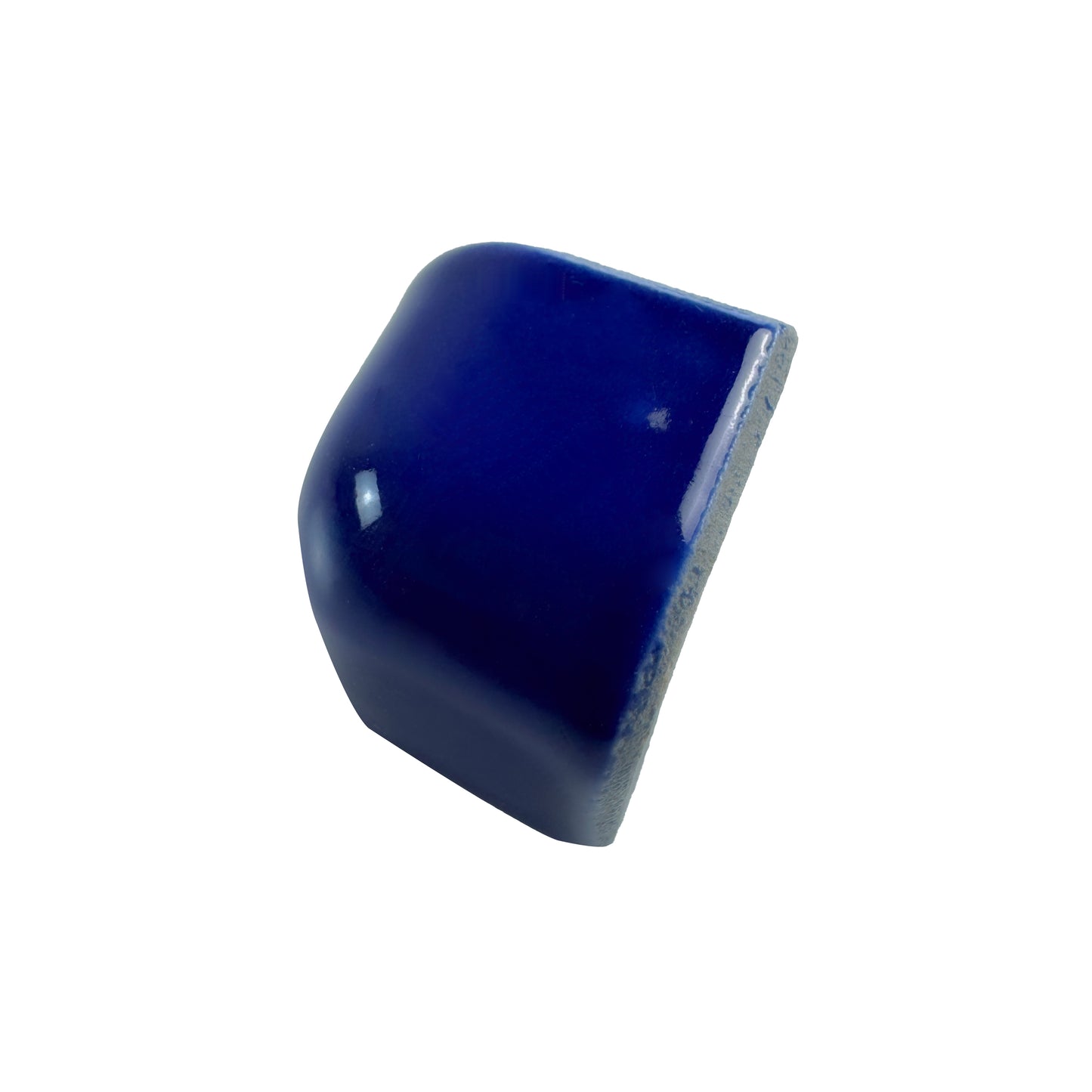 Luminous Corners Series Dark Blue Plain Small Three-Way External Corner Glazed Porcelain