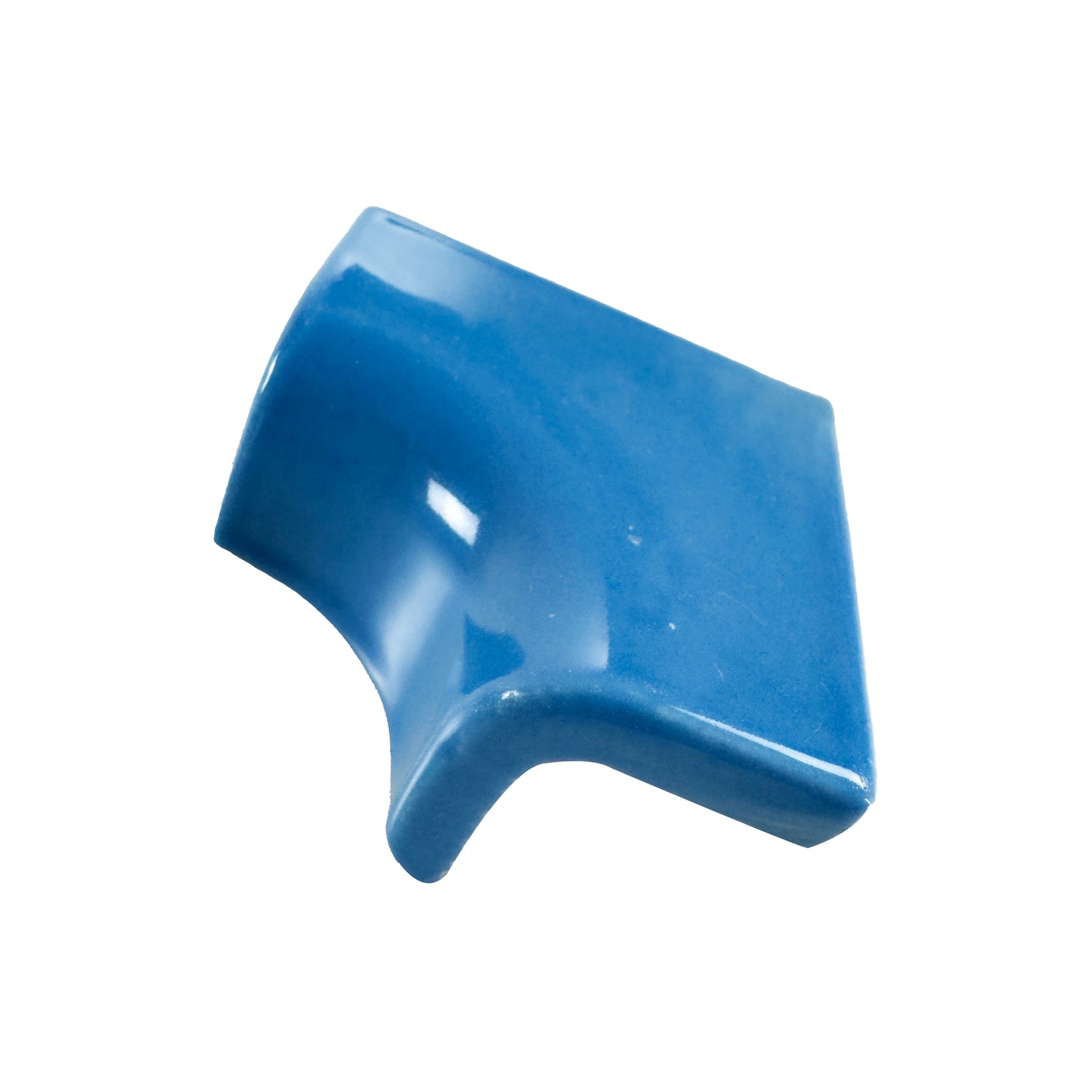 Luminous Corners Series Light Blue Plain Big Three-Way Internal Corner Glazed Porcelain