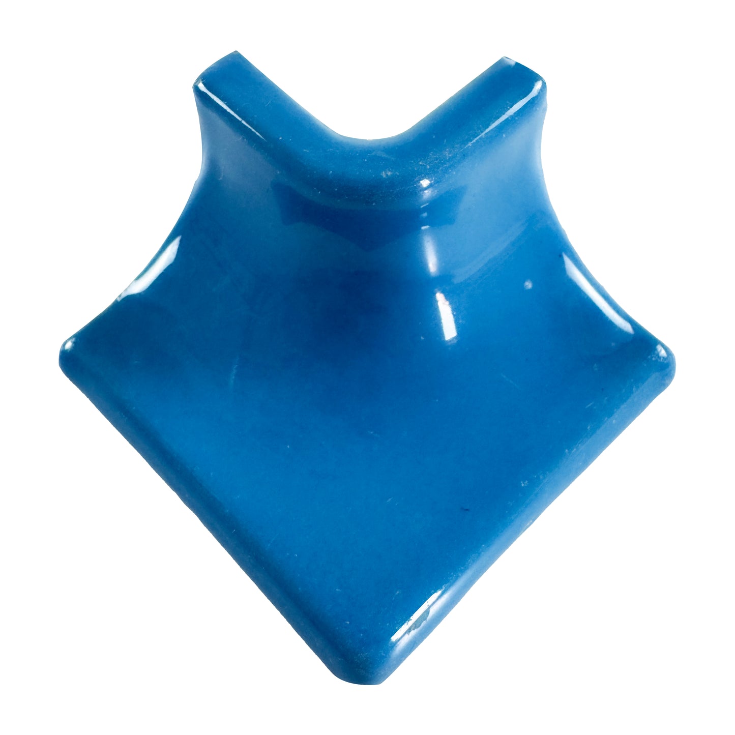 Luminous Corners Series Light Blue Plain Big Three-Way External Corner Glazed Porcelain