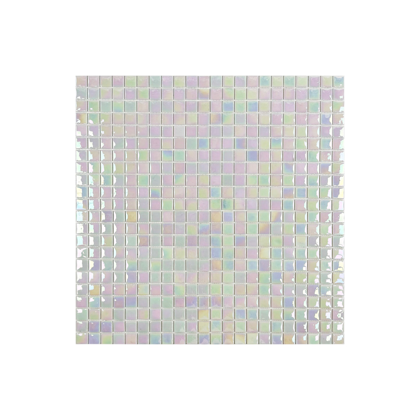 Regal Europe Series White Iridescent Glossy Recycled Glass Mosaic
