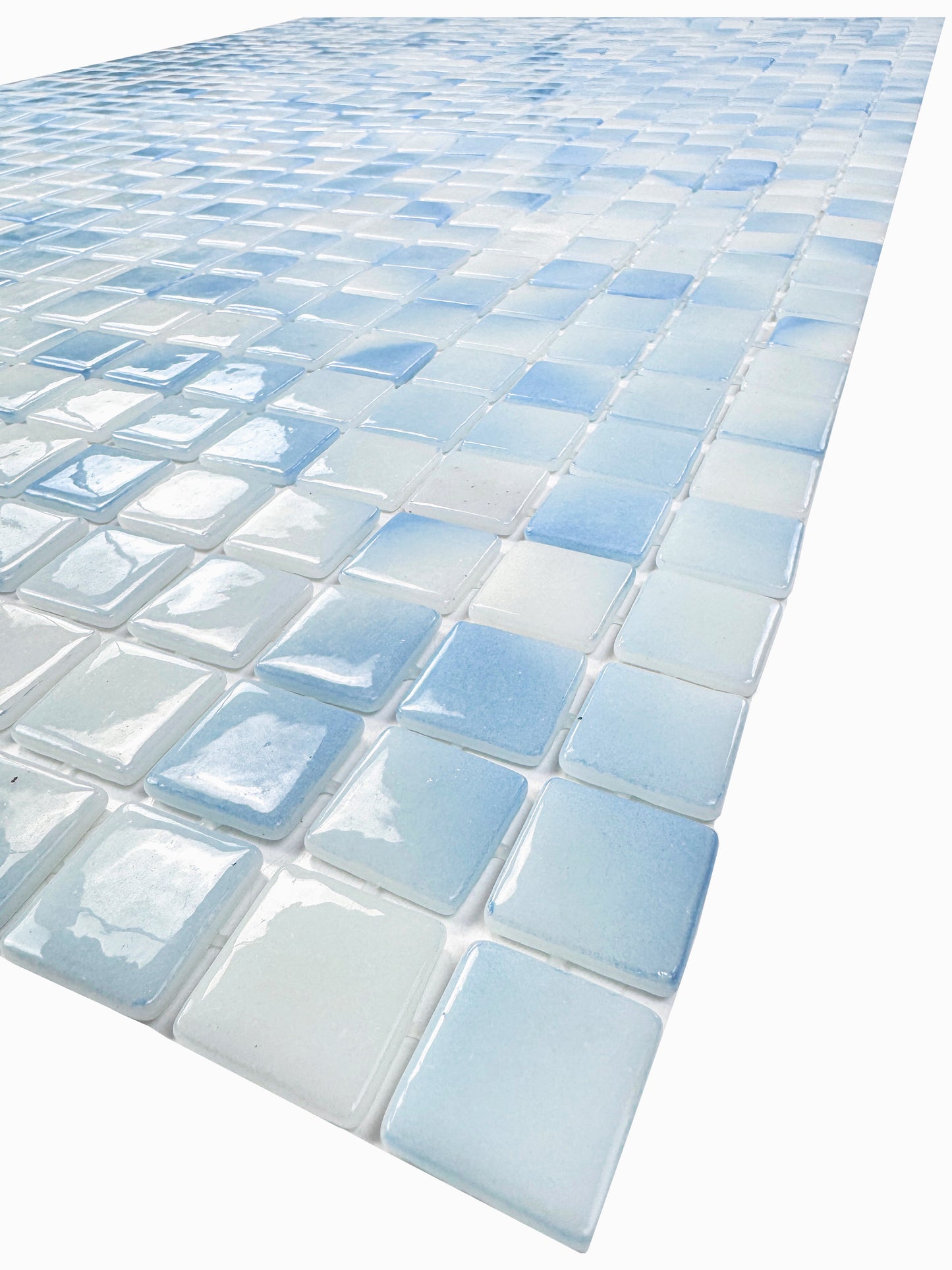 European Mosaic Series Nile Blue & cerulean blue Recycled Glass Mosaic