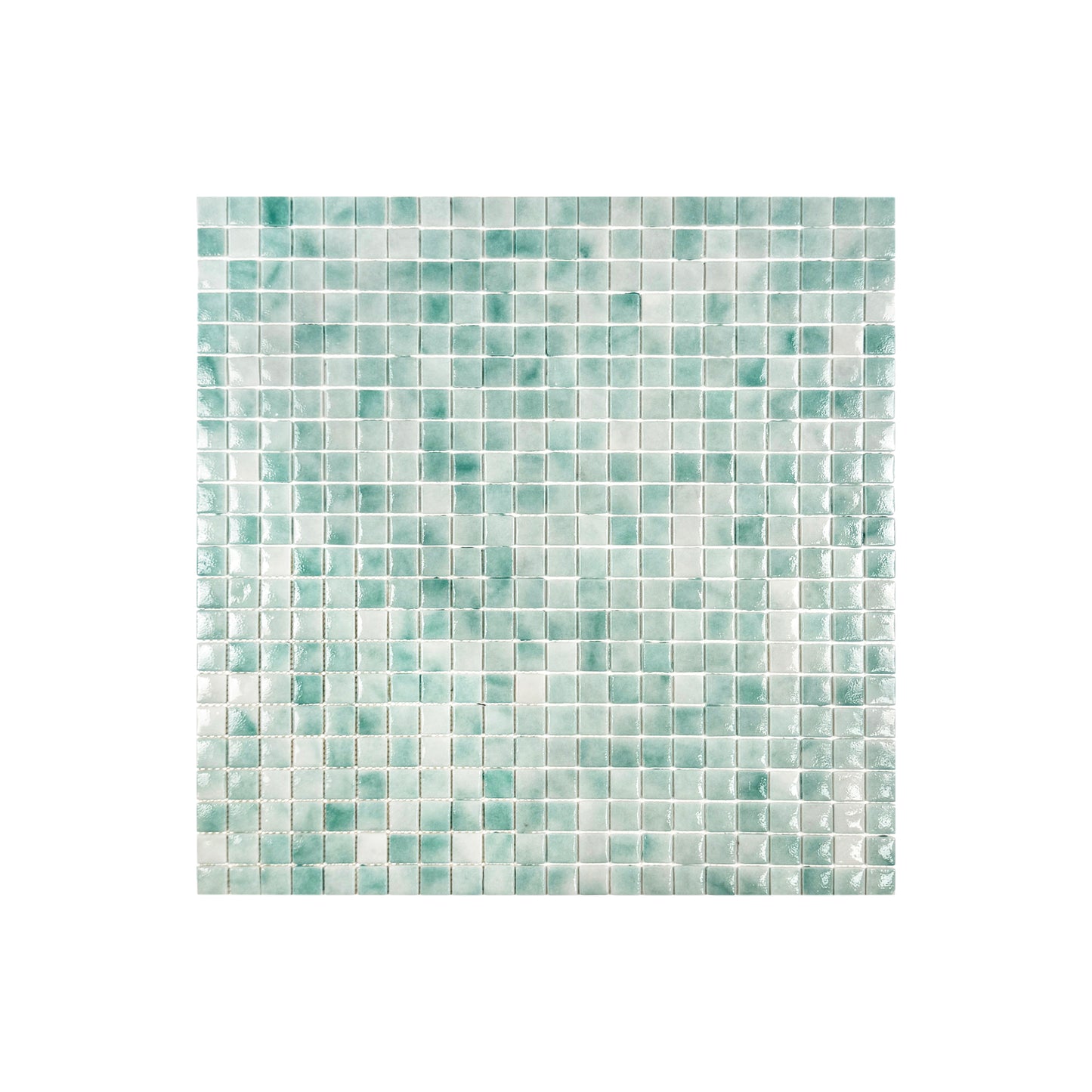 Regal Europe Series Light Blue & Nile Blue Mixed Glossy Recycled Glass Mosaic