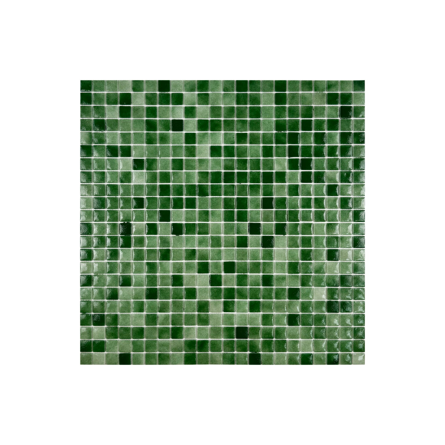 Regal Europe Series Fern Green & Moss Green Mixed Glossy Recycled Glass Mosaic