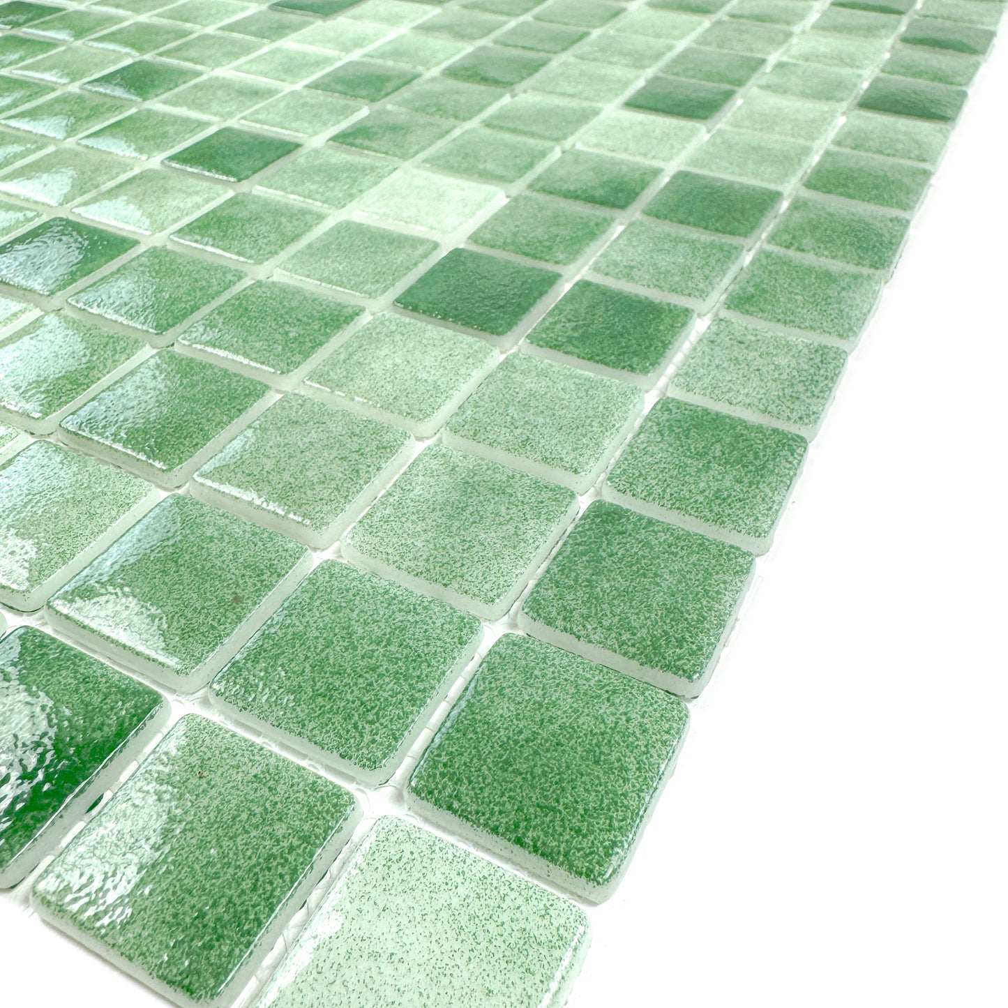 Regal Europe Series Fern Green & Moss Green Mixed Glossy Recycled Glass Mosaic