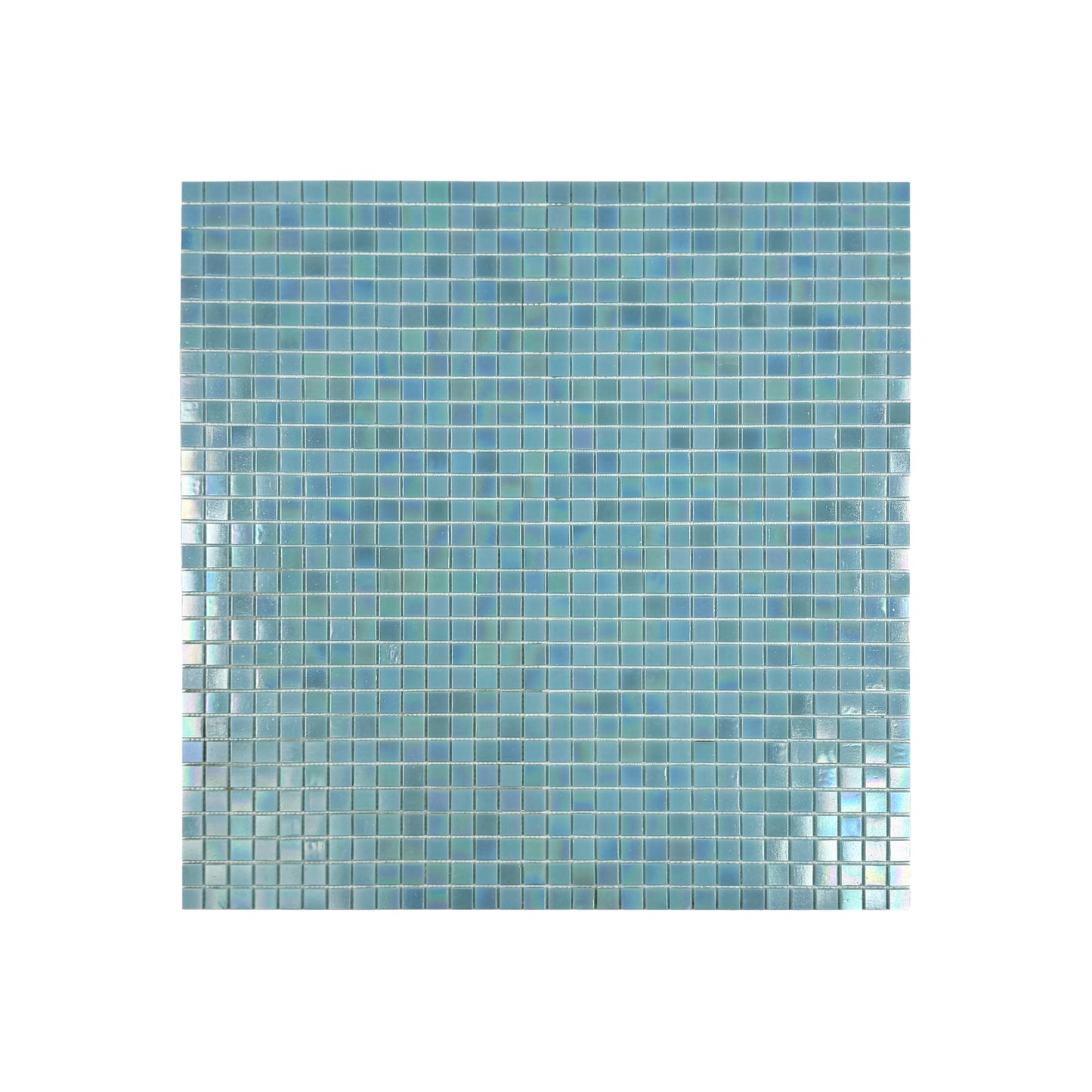 Glacial Artistry Series Nile Blue Iridescent Hot Melt Glass Mosaic