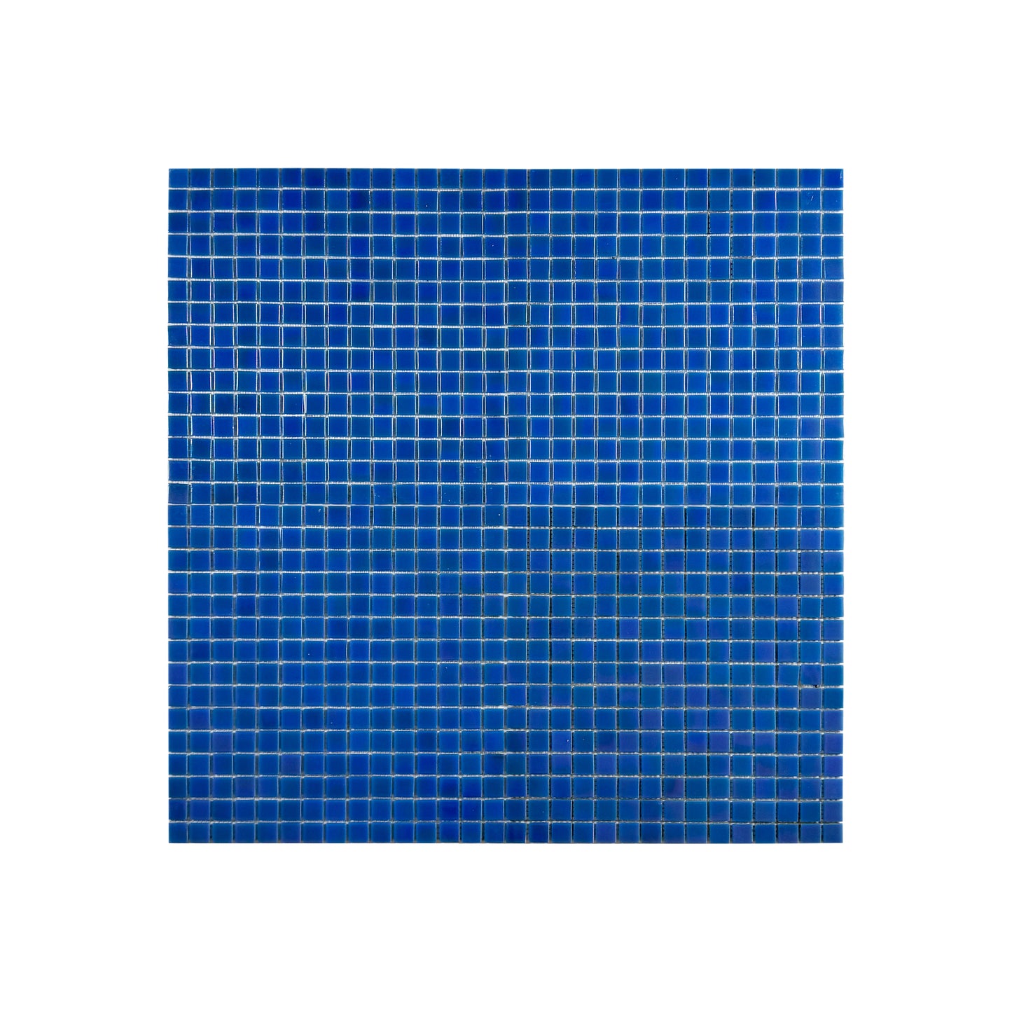 Glacial Artistry Series Cyan Blue Iridescent Hot Melt Glass Mosaic
