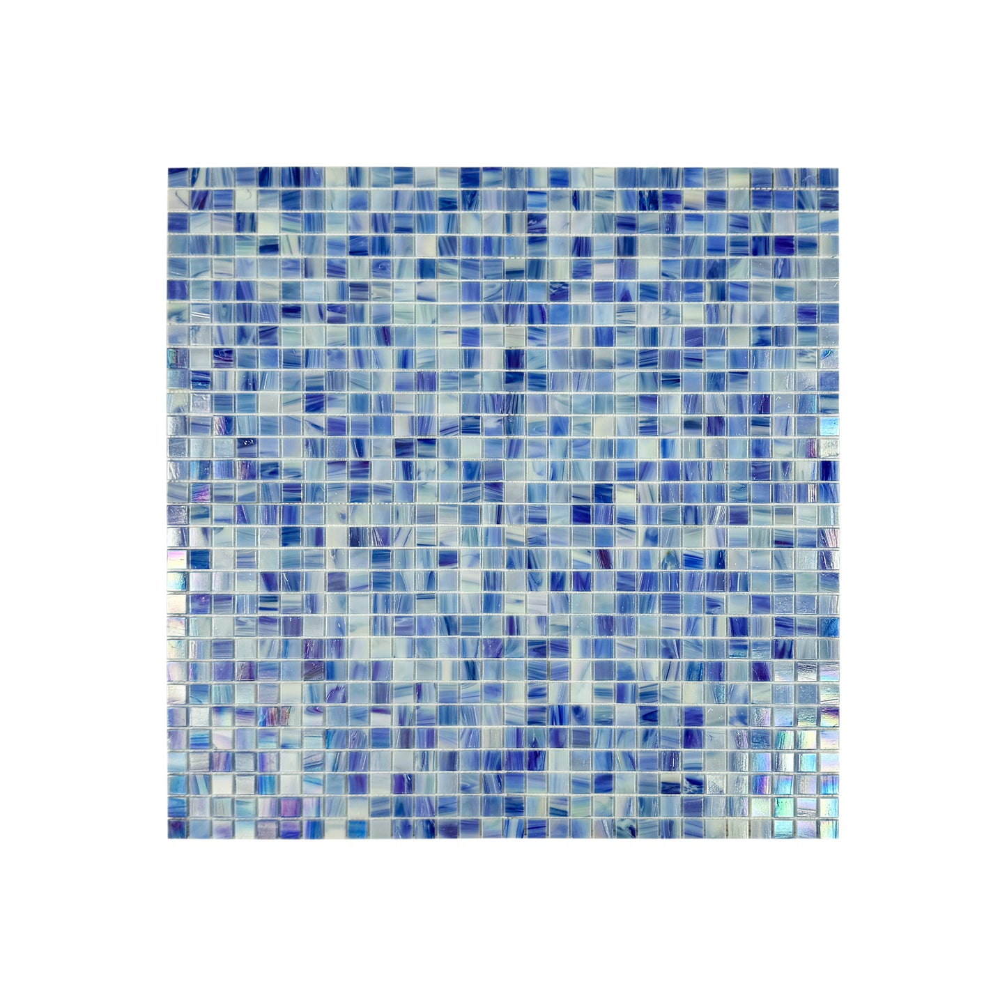 Glacial Artistry Series Daisy White & Blush Pink & Lilac Purple Hot Melt Glass Mosaic