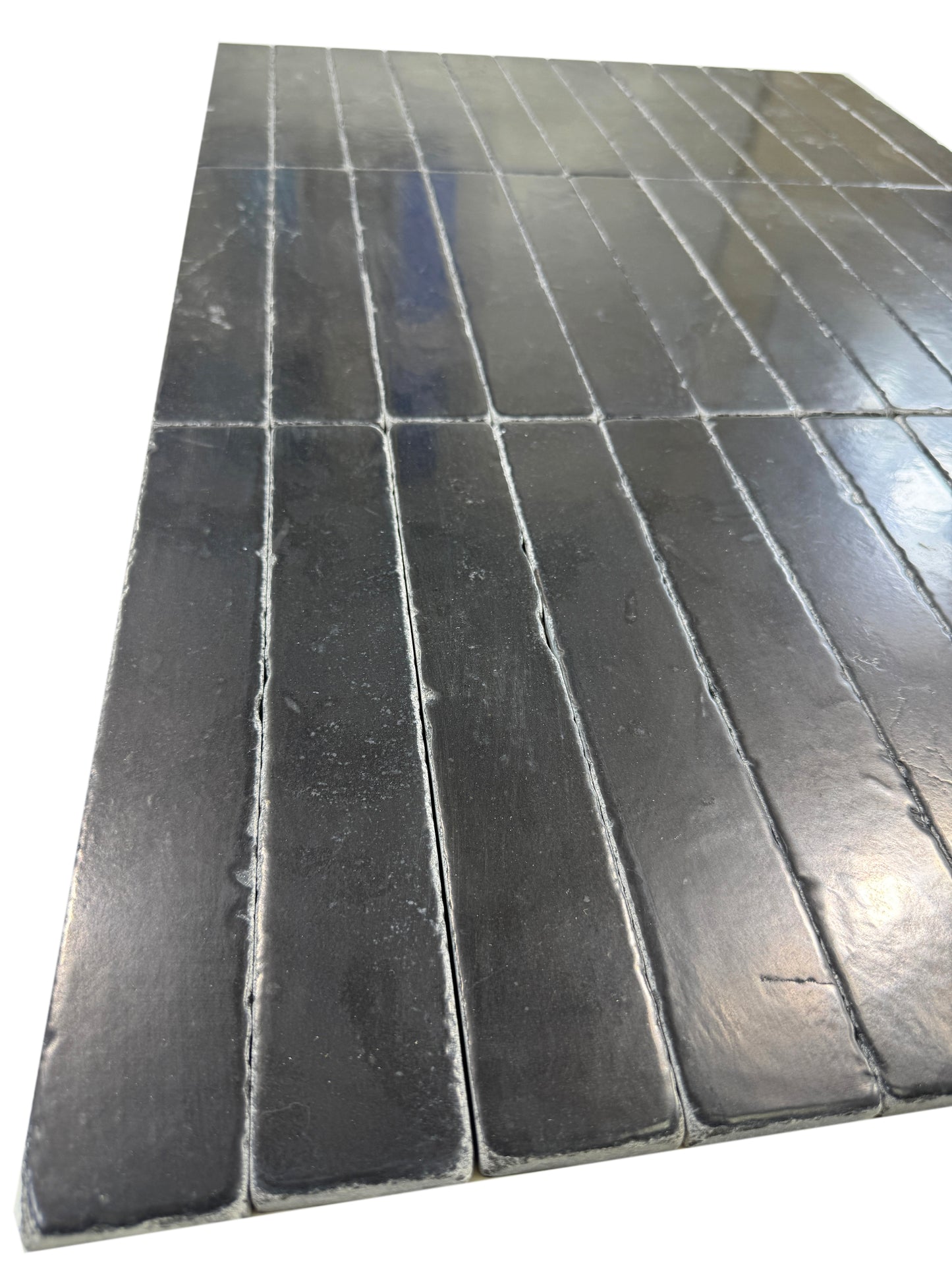 Verona Series Black Limestone Tumble & Brush Surface Marble Tile