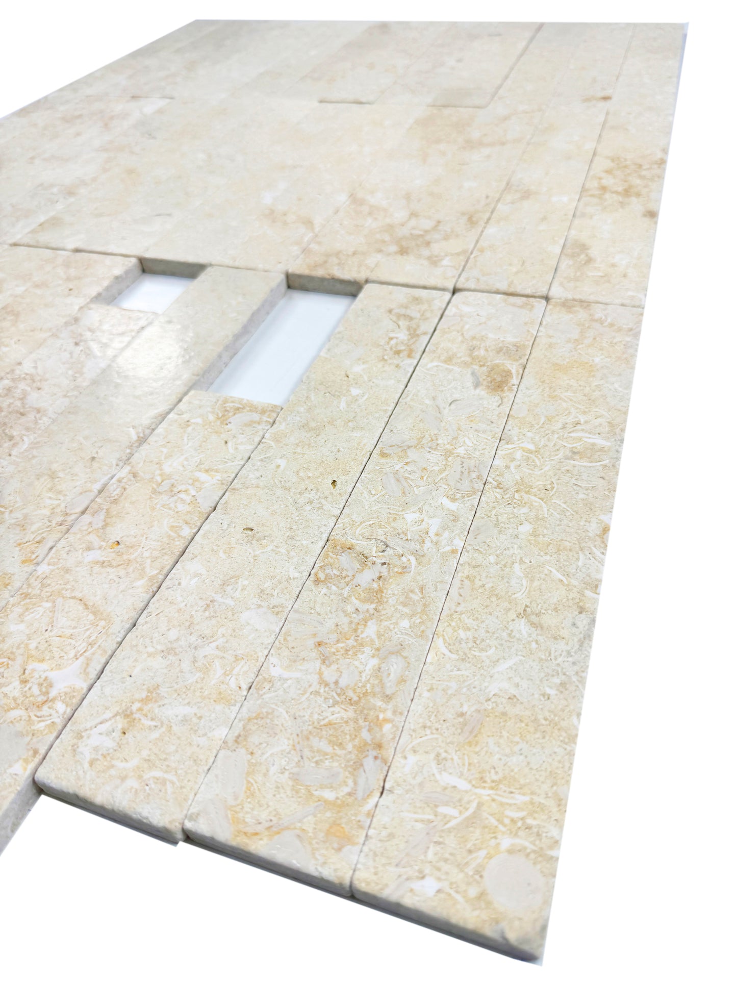 Verona Series Yulia Beige Tumble & Brush Surface Marble Tile