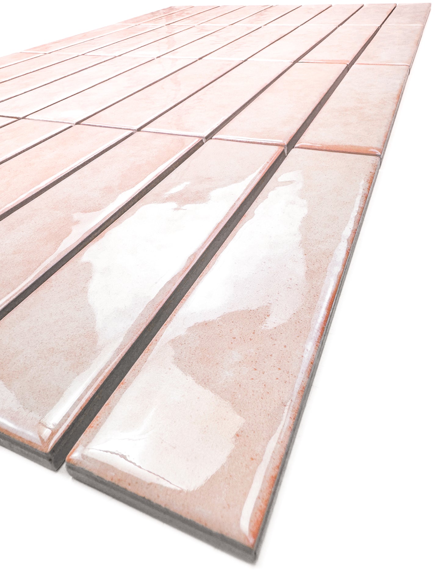 Positano Series Light Peach Glossy Porcelain Artisanal Tile