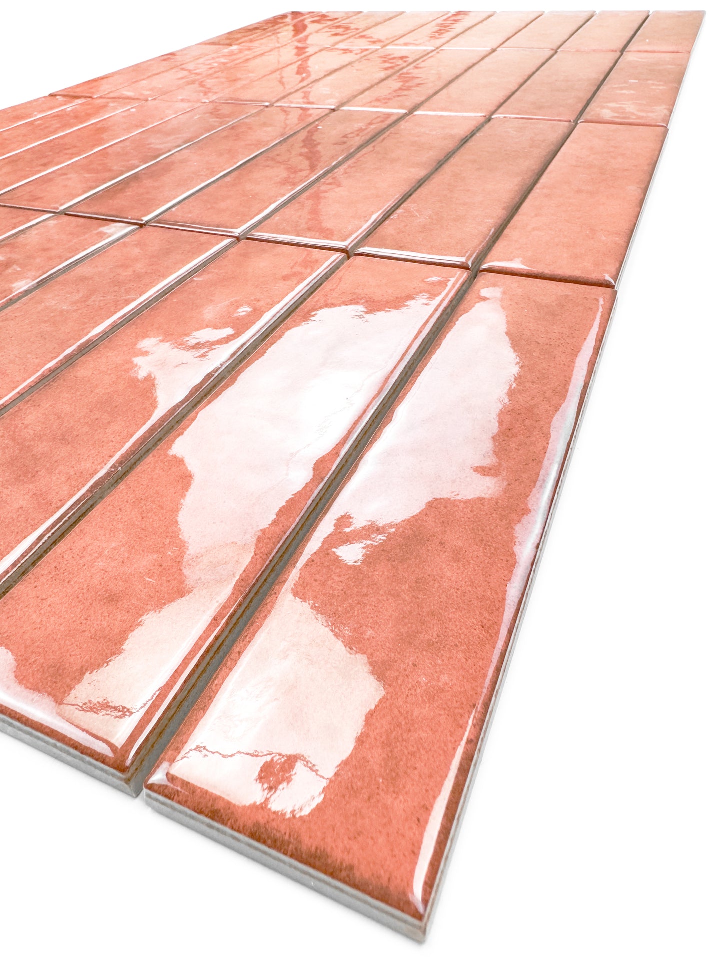 Positano Series Wine Red Glossy Porcelain Artisanal Tile