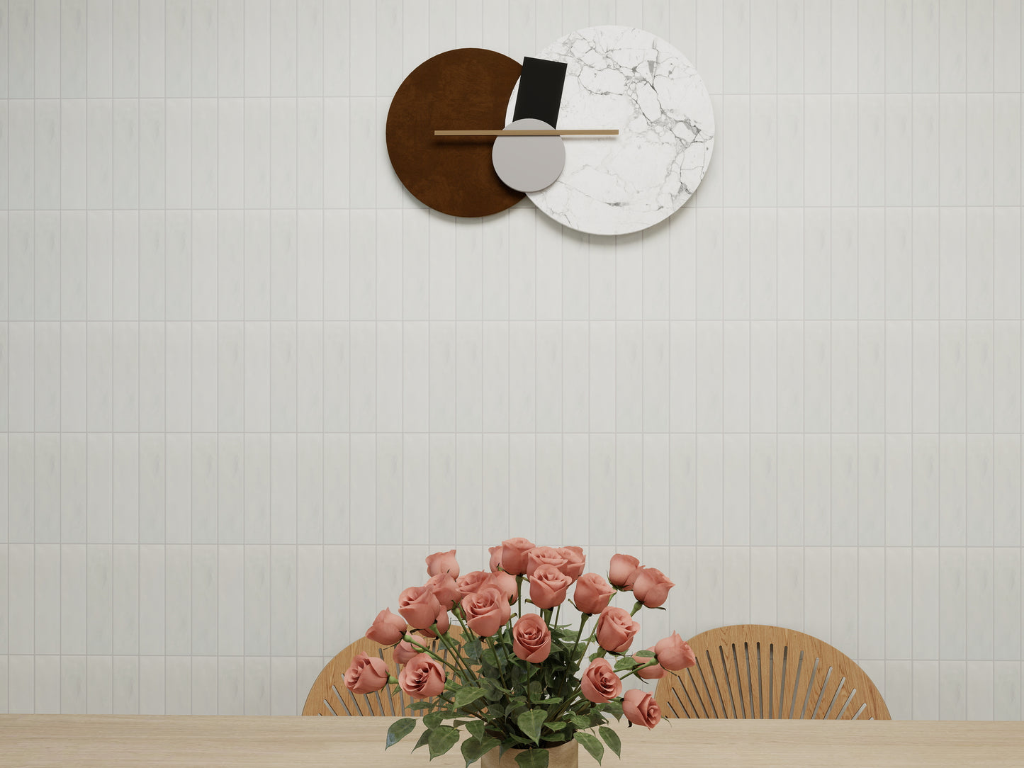 White Semimatte Pearlescent Ceramic Artisanal Tile