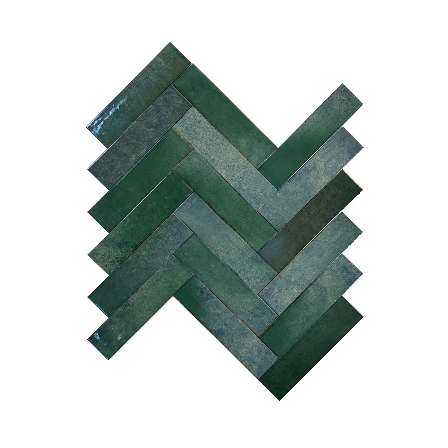Green Glossy Porcelain Artisanal Tile