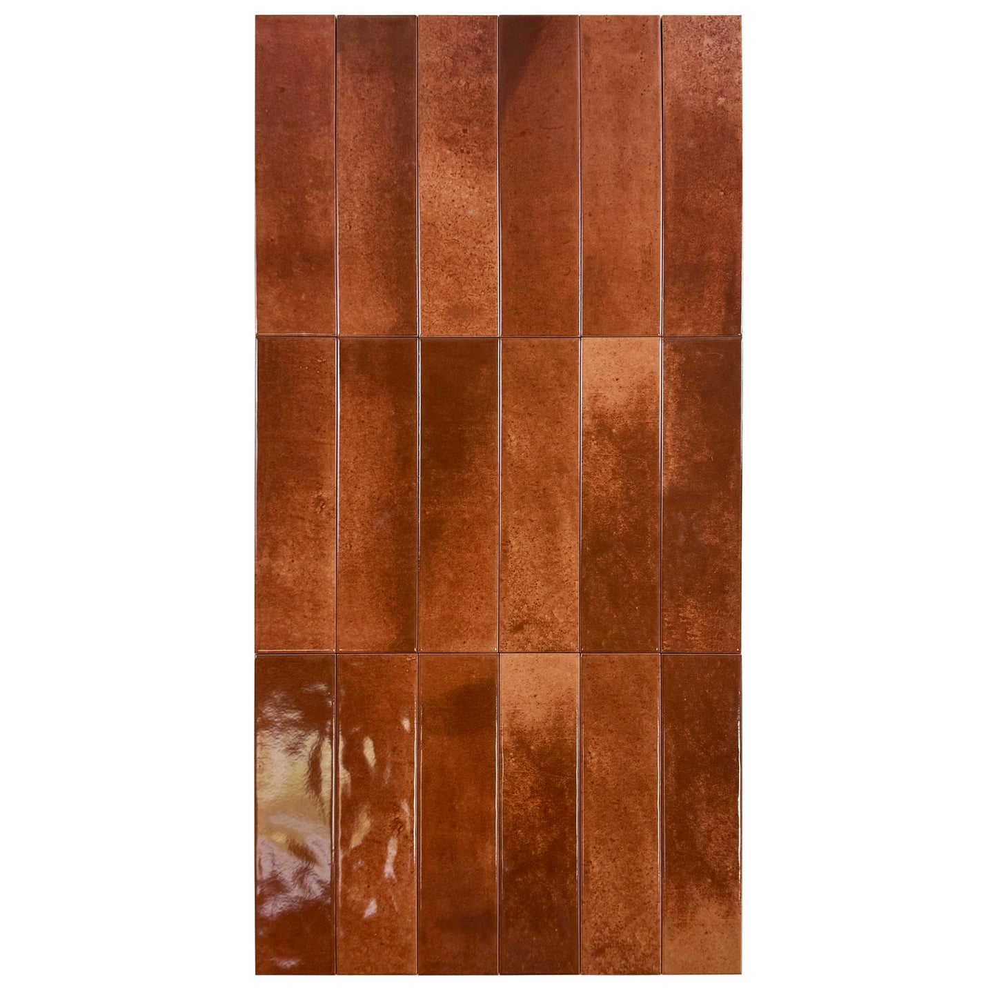 Venetian Dream Series Cinnamon Brown Glossy Porcelain Artisanal Tile
