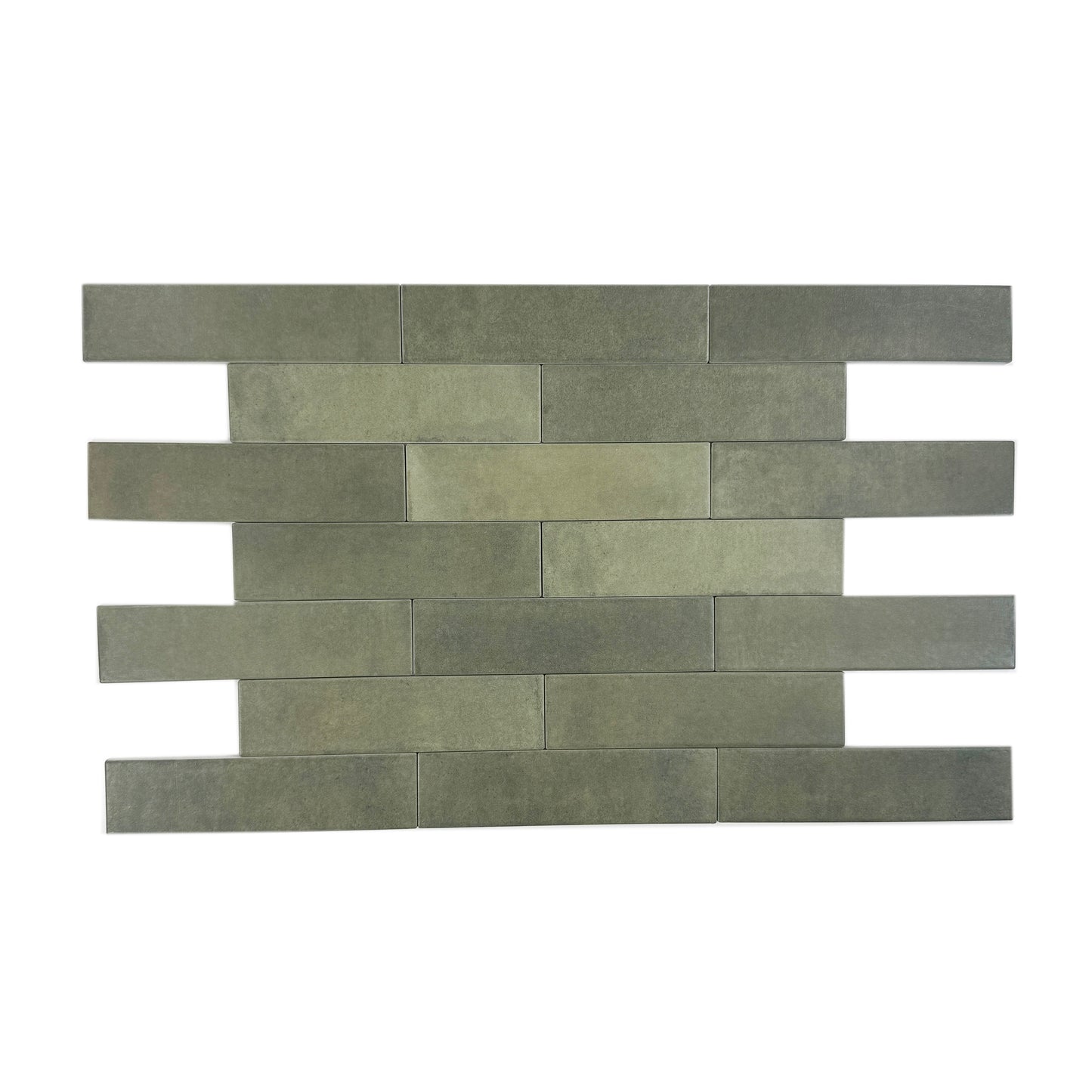 Amalfi Dawn Series Fern Green Matte Porcelain Artisanal Tile