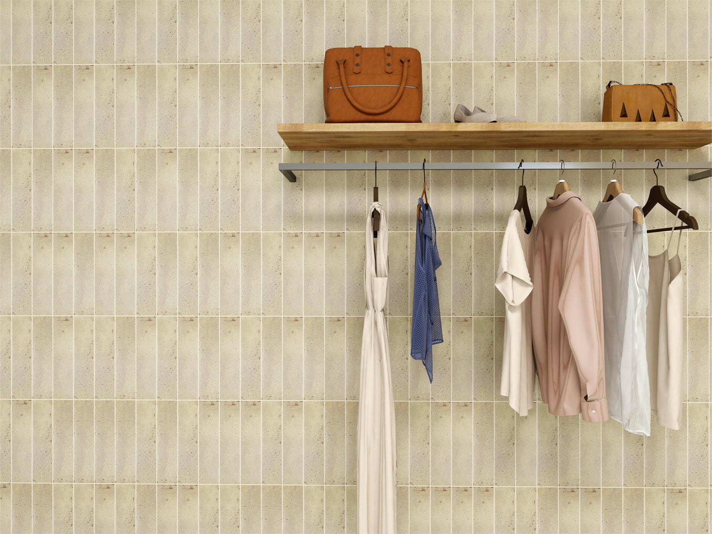 Lustre Vintage Almond Brown Matte Ceramic Artisanal Tile