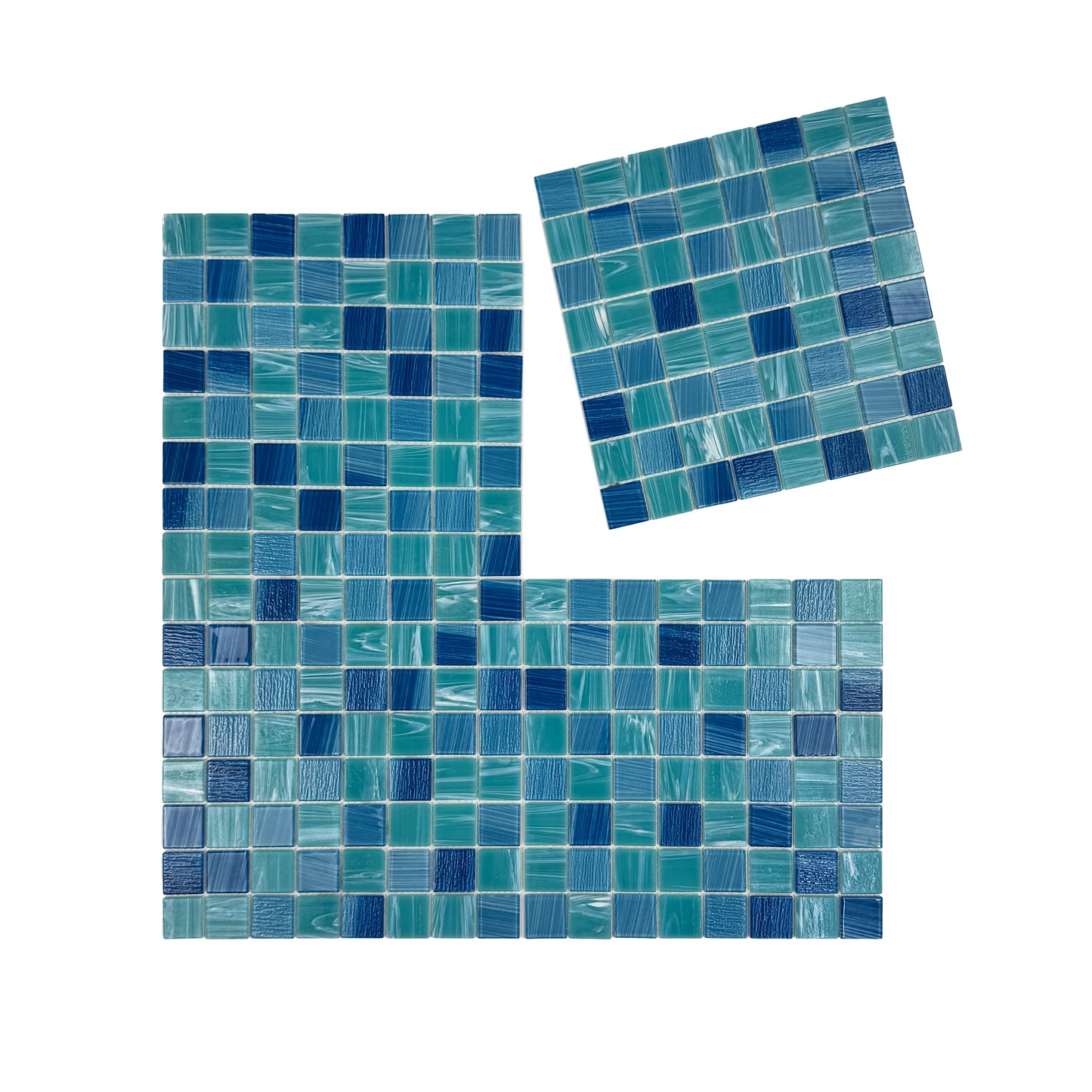 Mosaic swimming pool tiles
